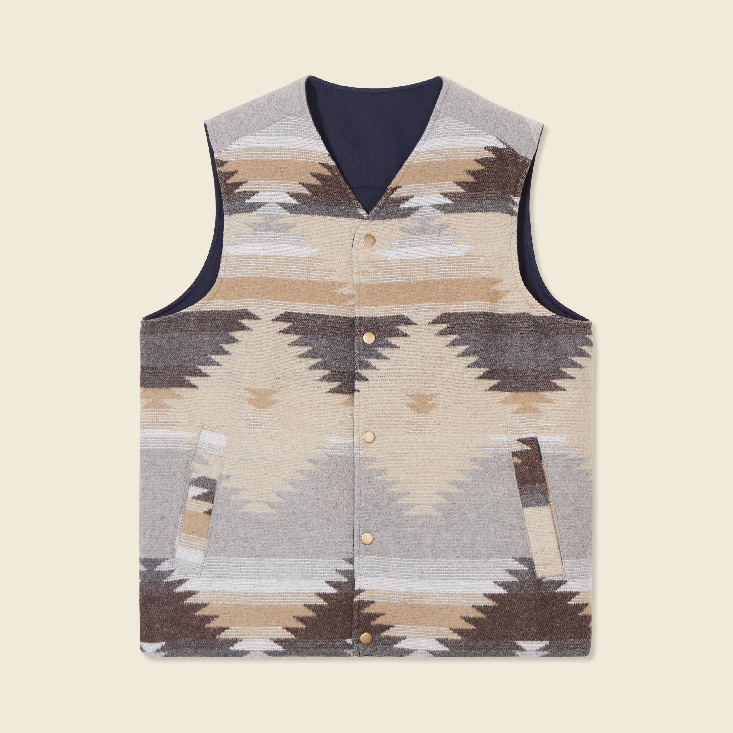 Blouson sans manche réversible beige homme