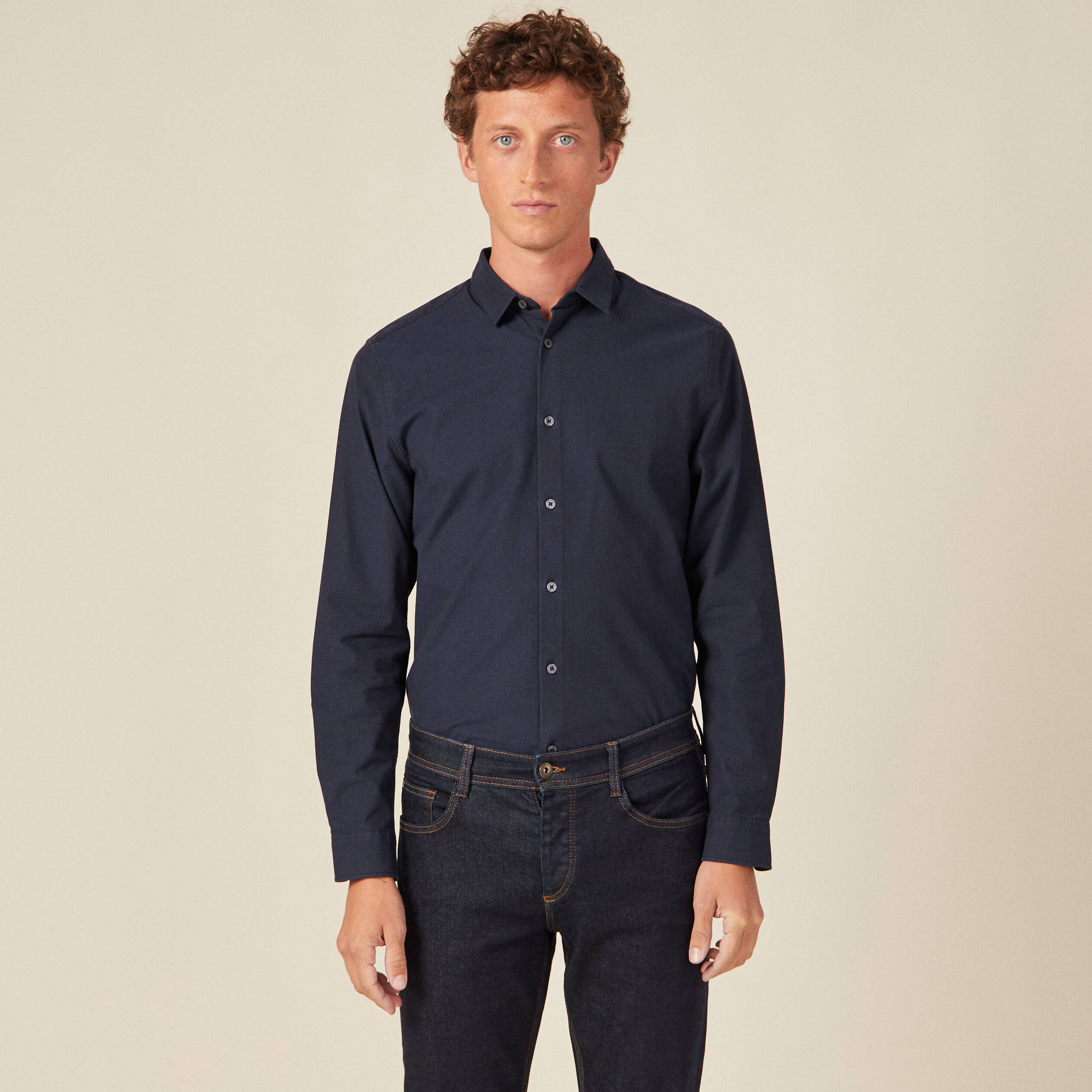 chemise eco responsable bleu fonce homme Chemise éco-responsable bleu foncé homme