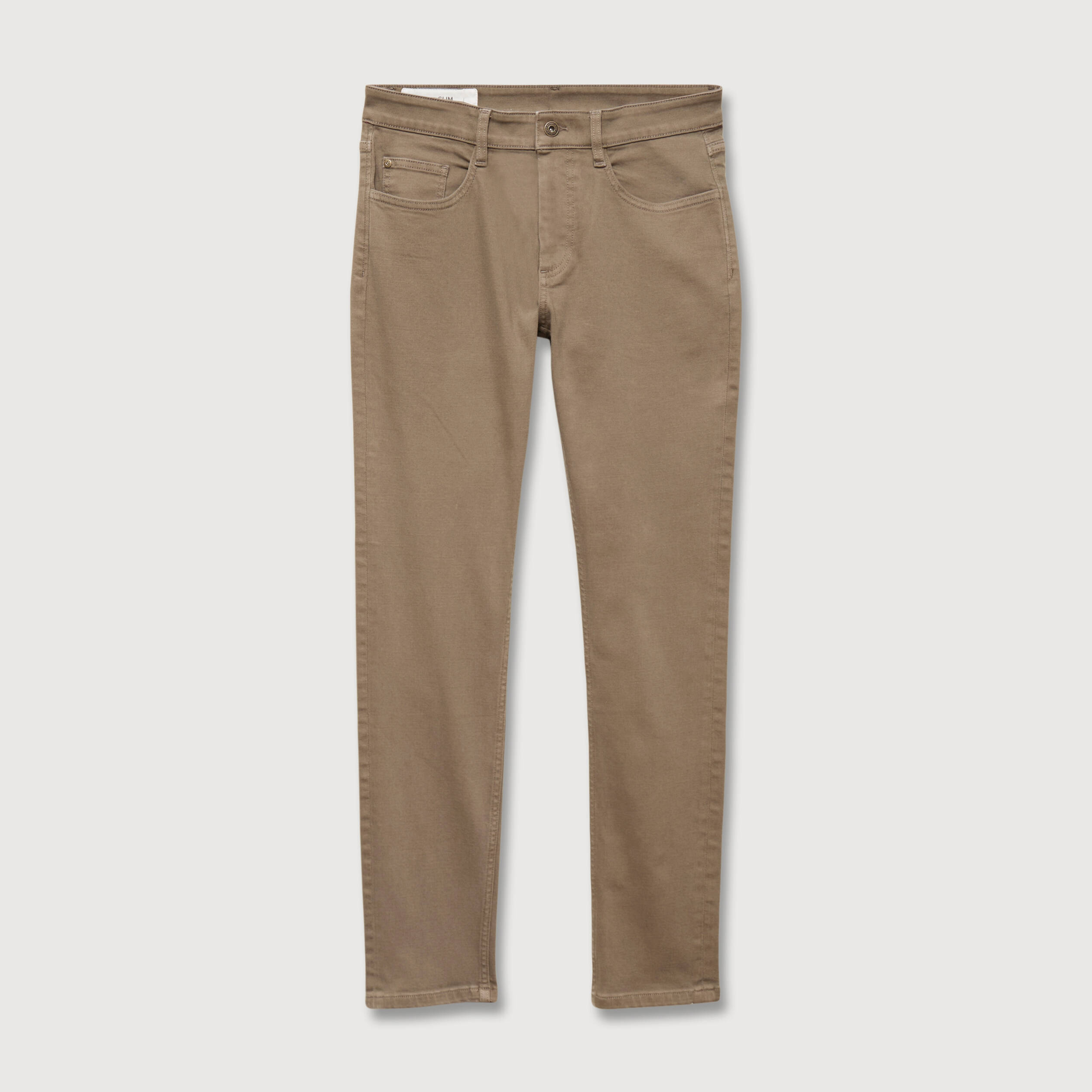 Jeans slim 5 poches sable homme