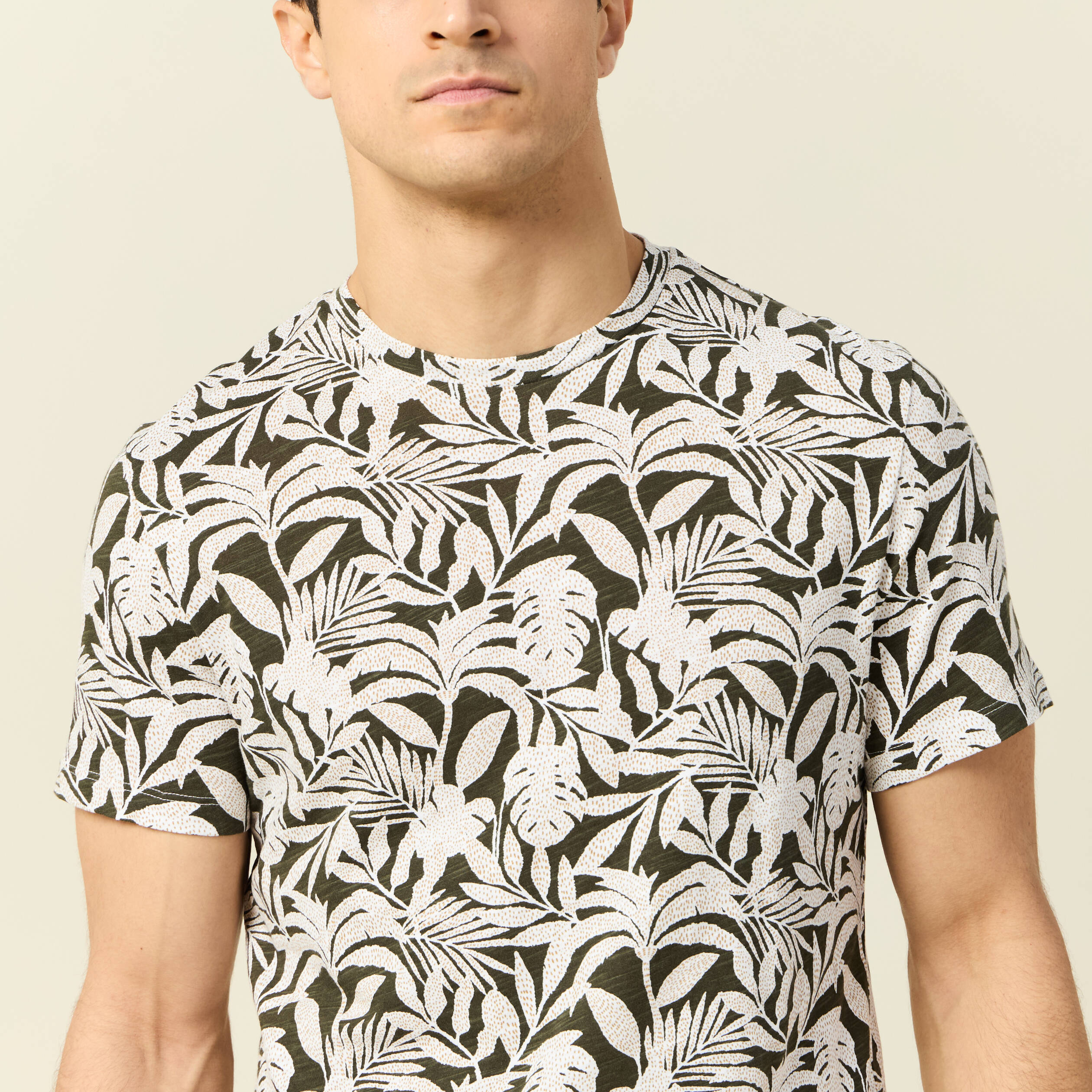t shirt manches courtes vert kaki homme T-shirt manches courtes vert kaki homme