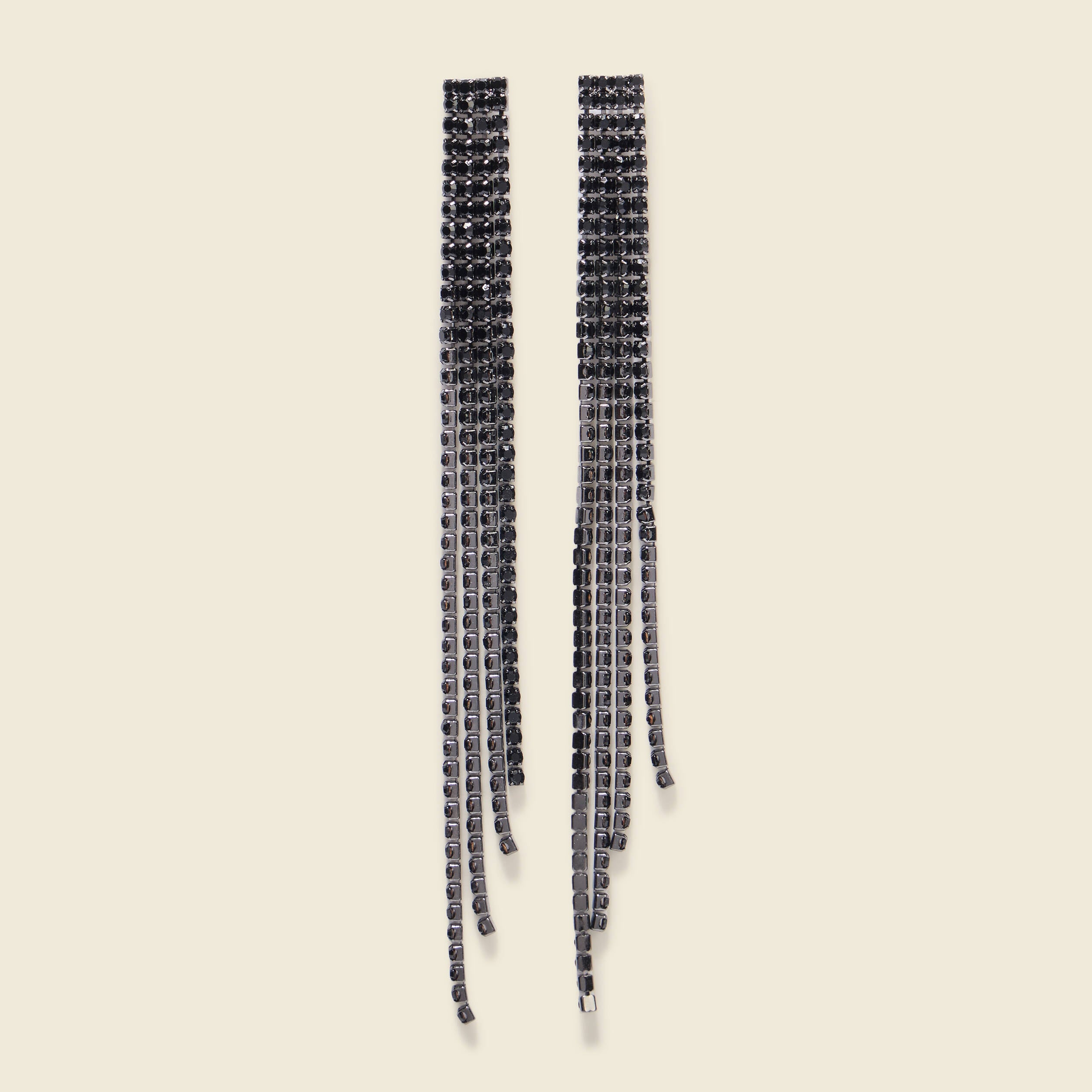 Boucles d'oreilles avec strass noir femme
