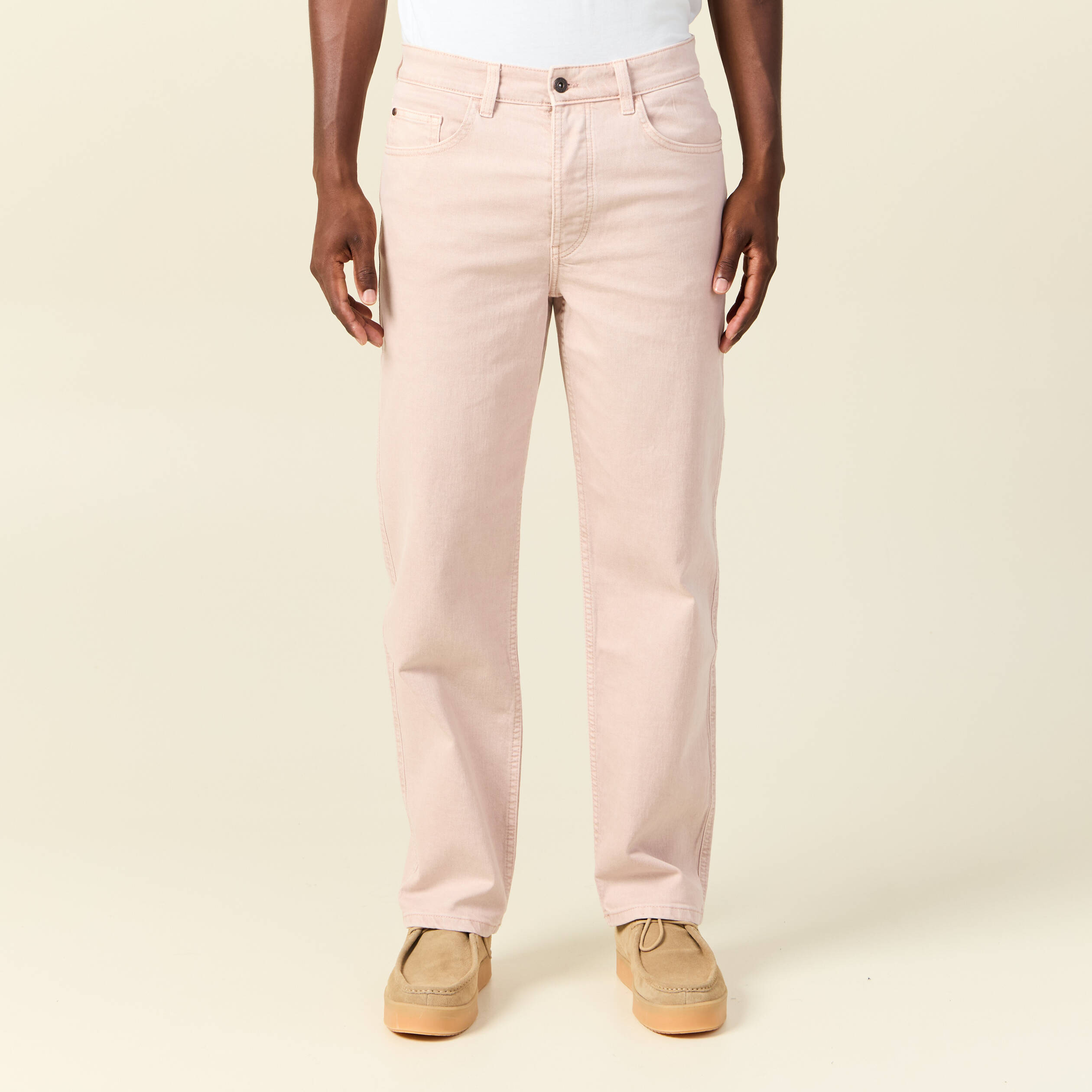 jeans relax 5 poches rose homme Jeans relax 5 poches rose homme