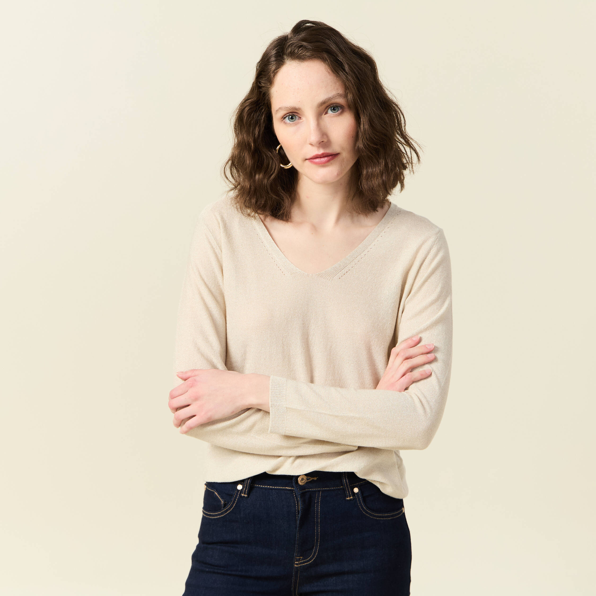 pull manches longues ecru femme Pull manches longues ecru femme