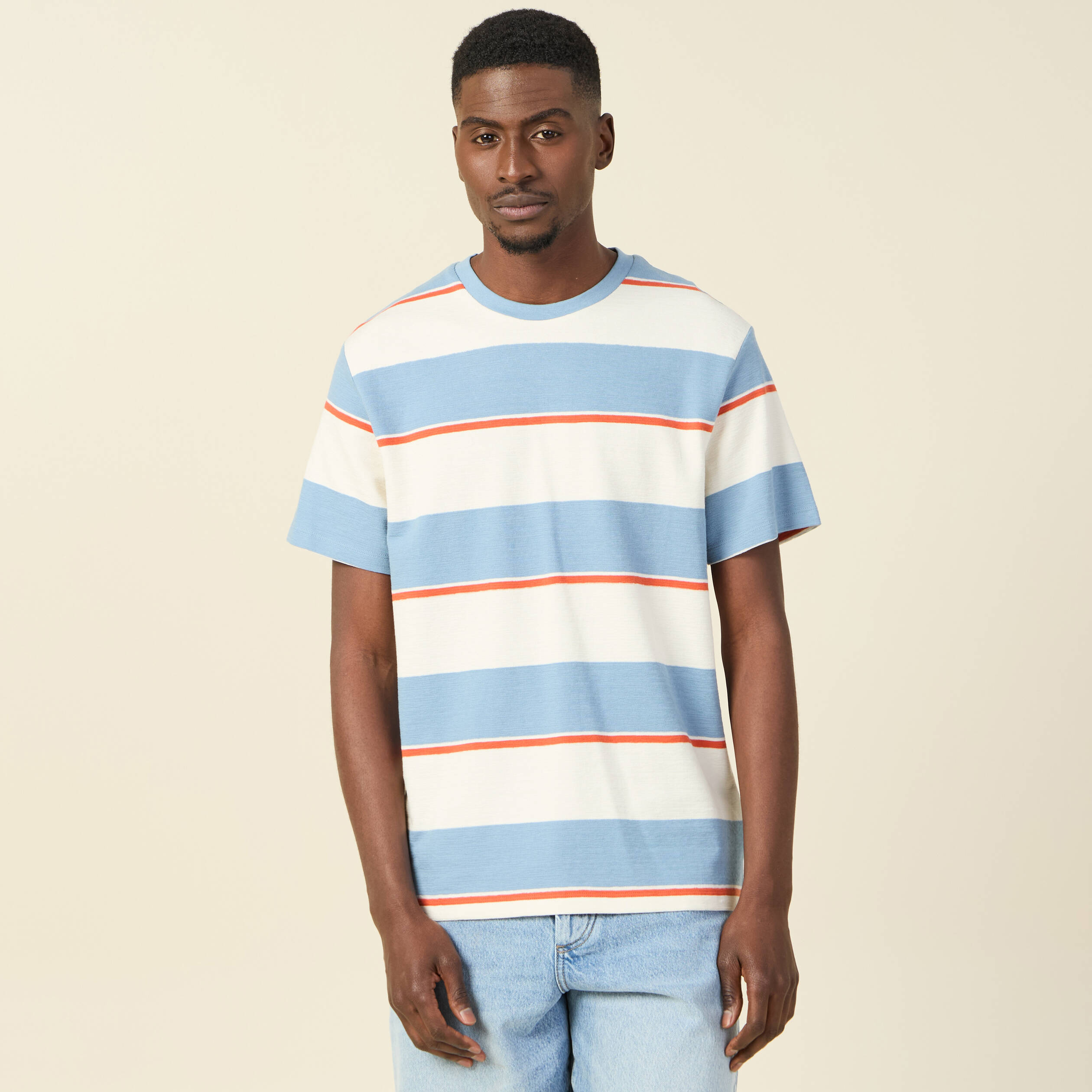 t shirt manches courtes bleu gris homme T-shirt manches courtes bleu gris homme