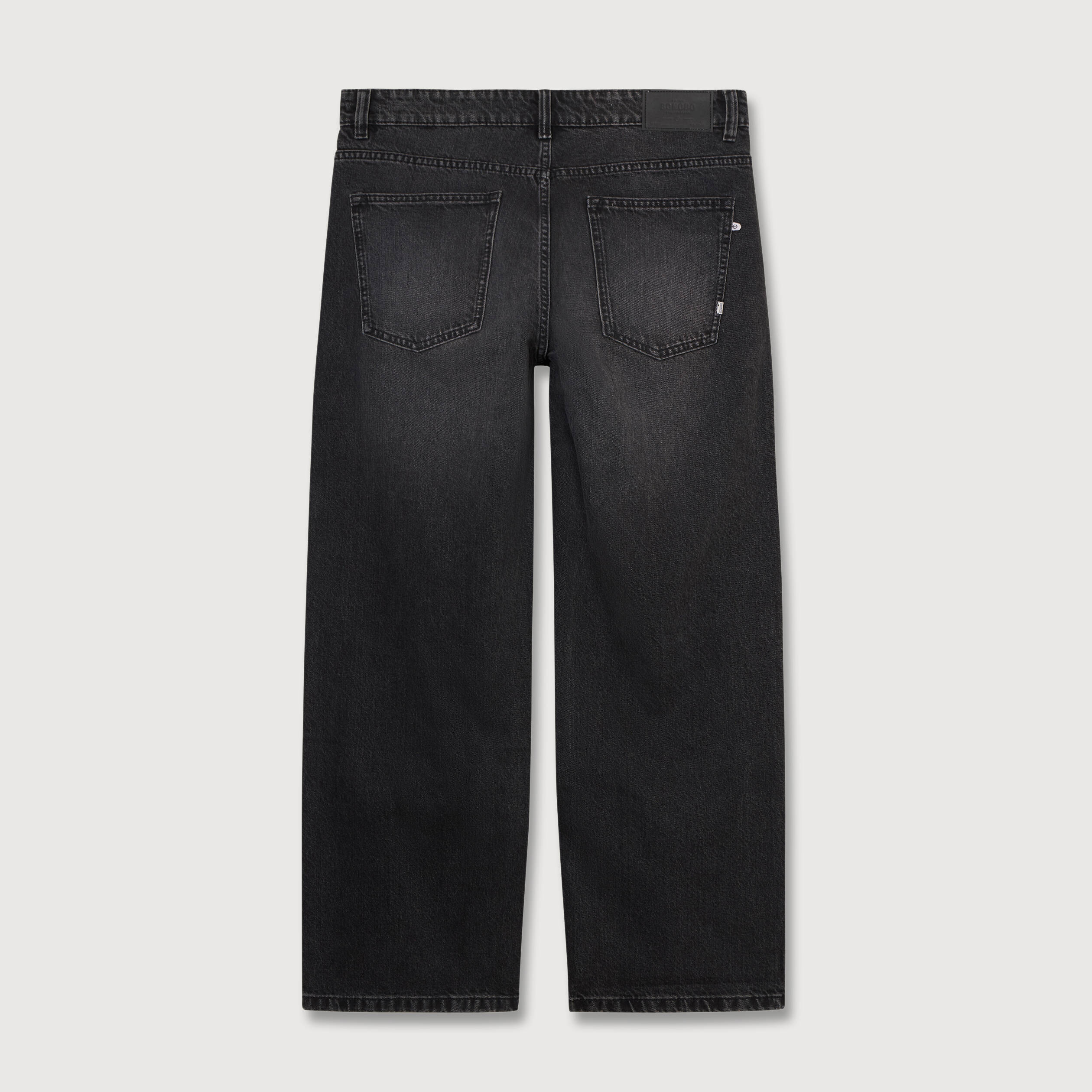 Jeans large 5 poches longueur 32 denim snow noir homme