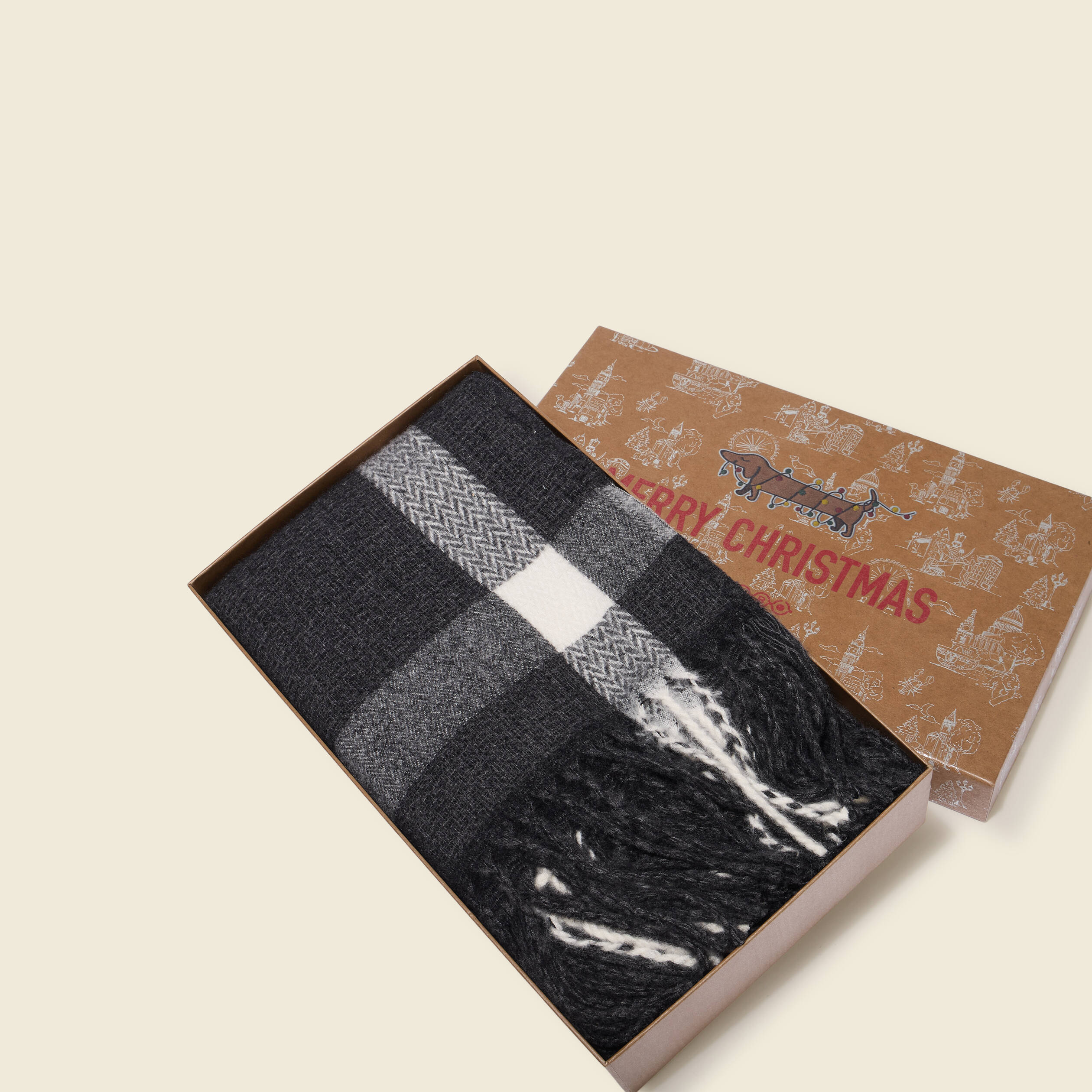 &Eacute;charpe &agrave; franges gris fonc&eacute; homme