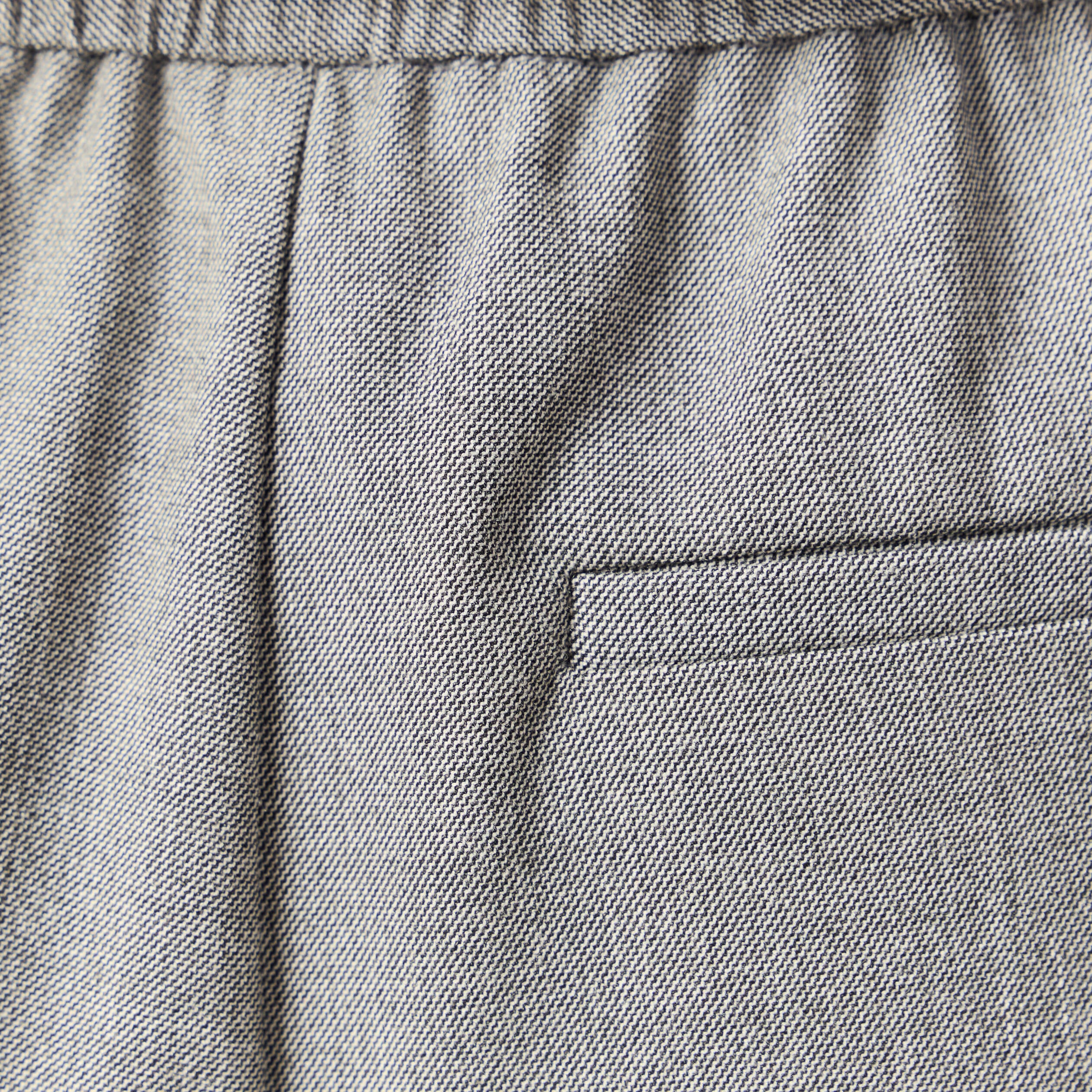 Pantalon taille haute fluide gris clair femme