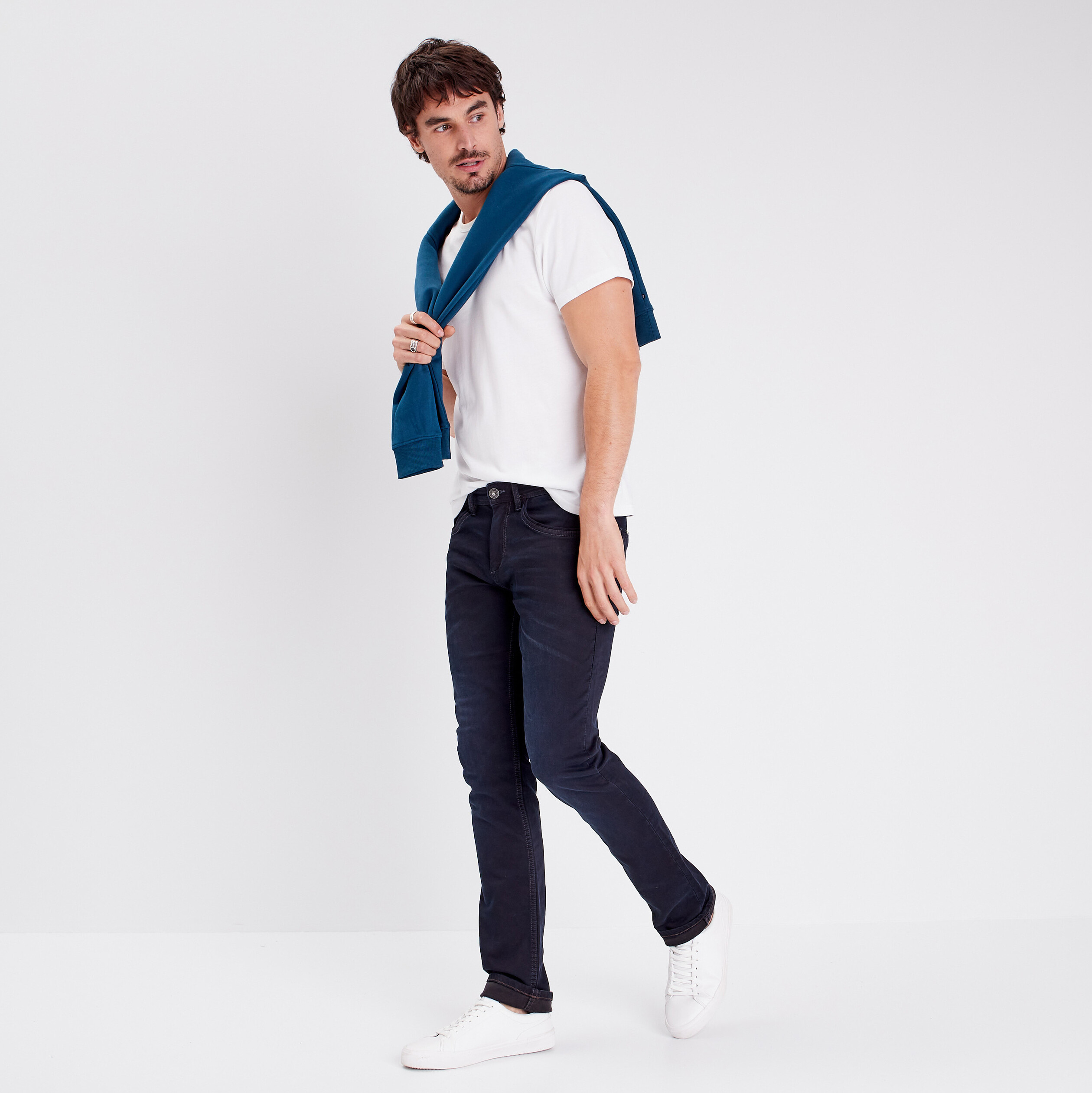 Jeans straight ultra stretch denim brut clean homme