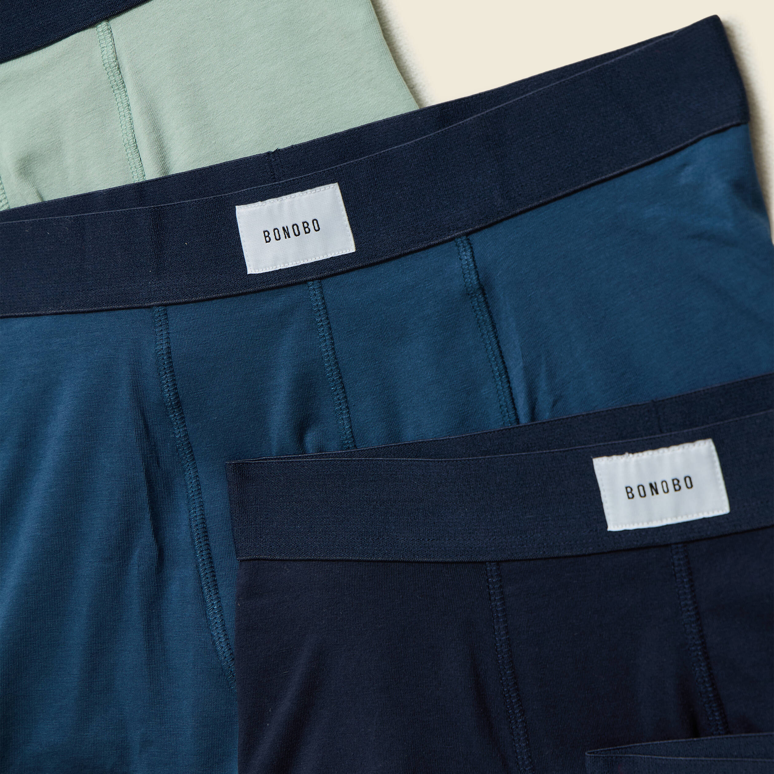 Lot de 5 boxers vert pastel homme