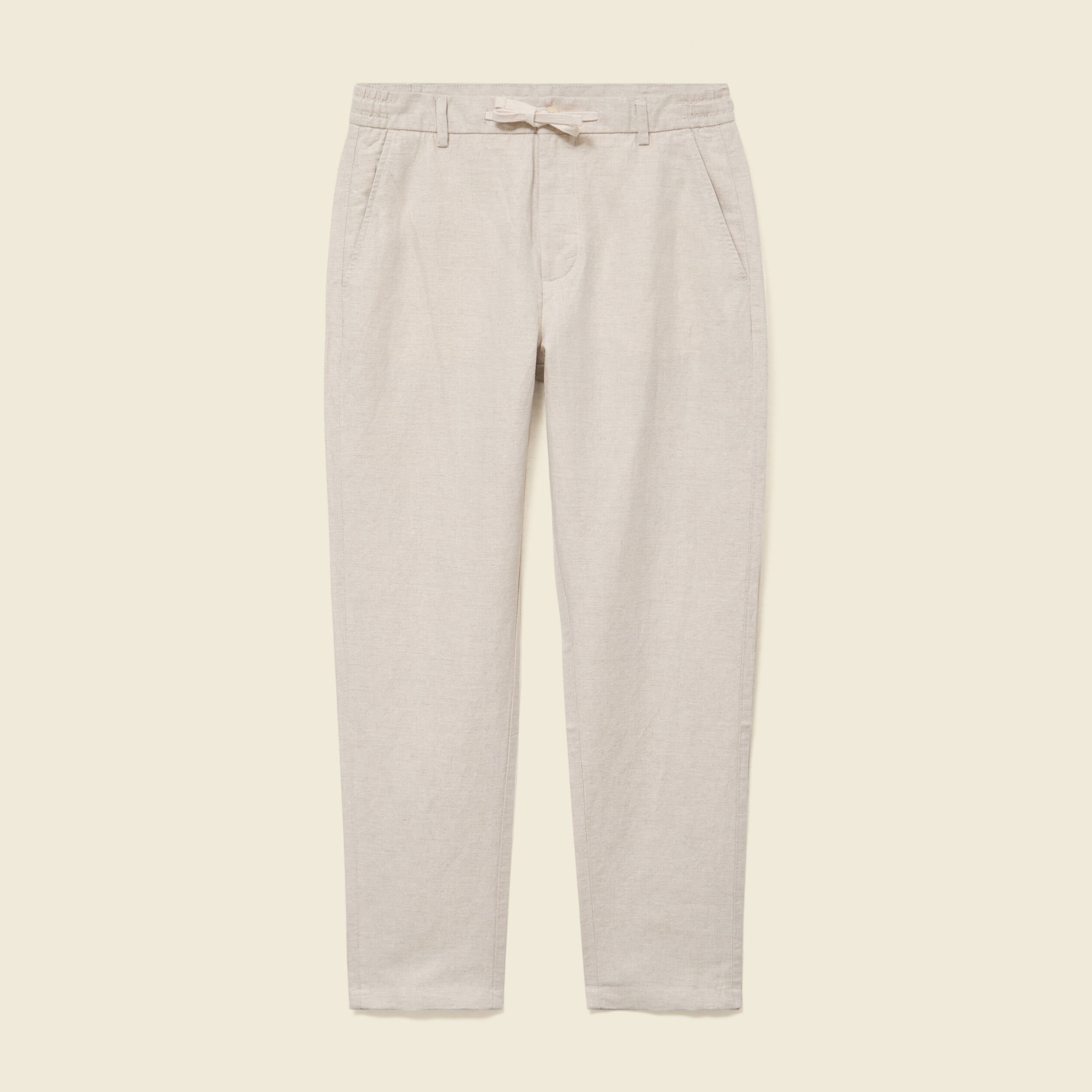 Chino coupe droite longueur 32 ecru homme
