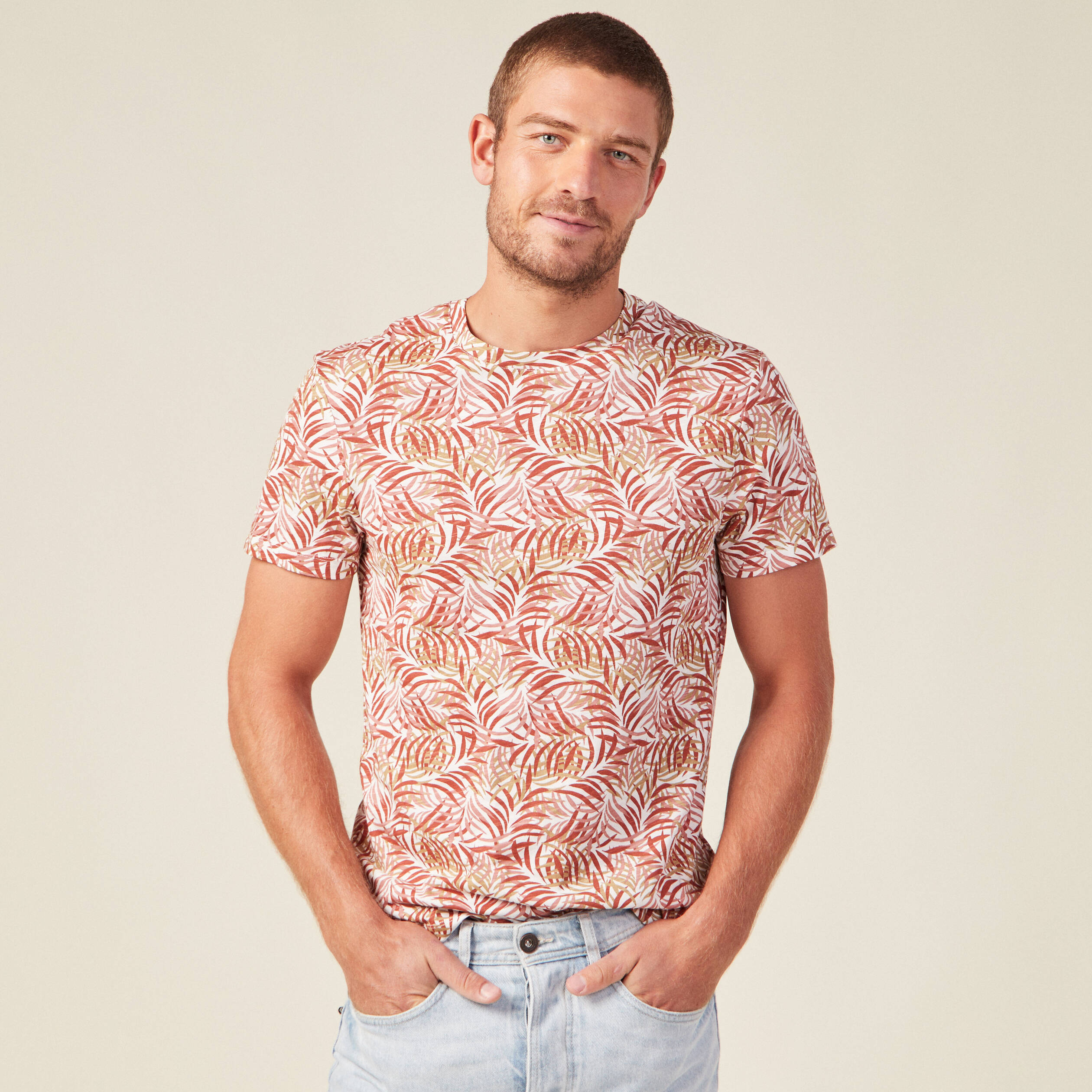 t shirt manches courtes rose homme T-shirt manches courtes rose homme