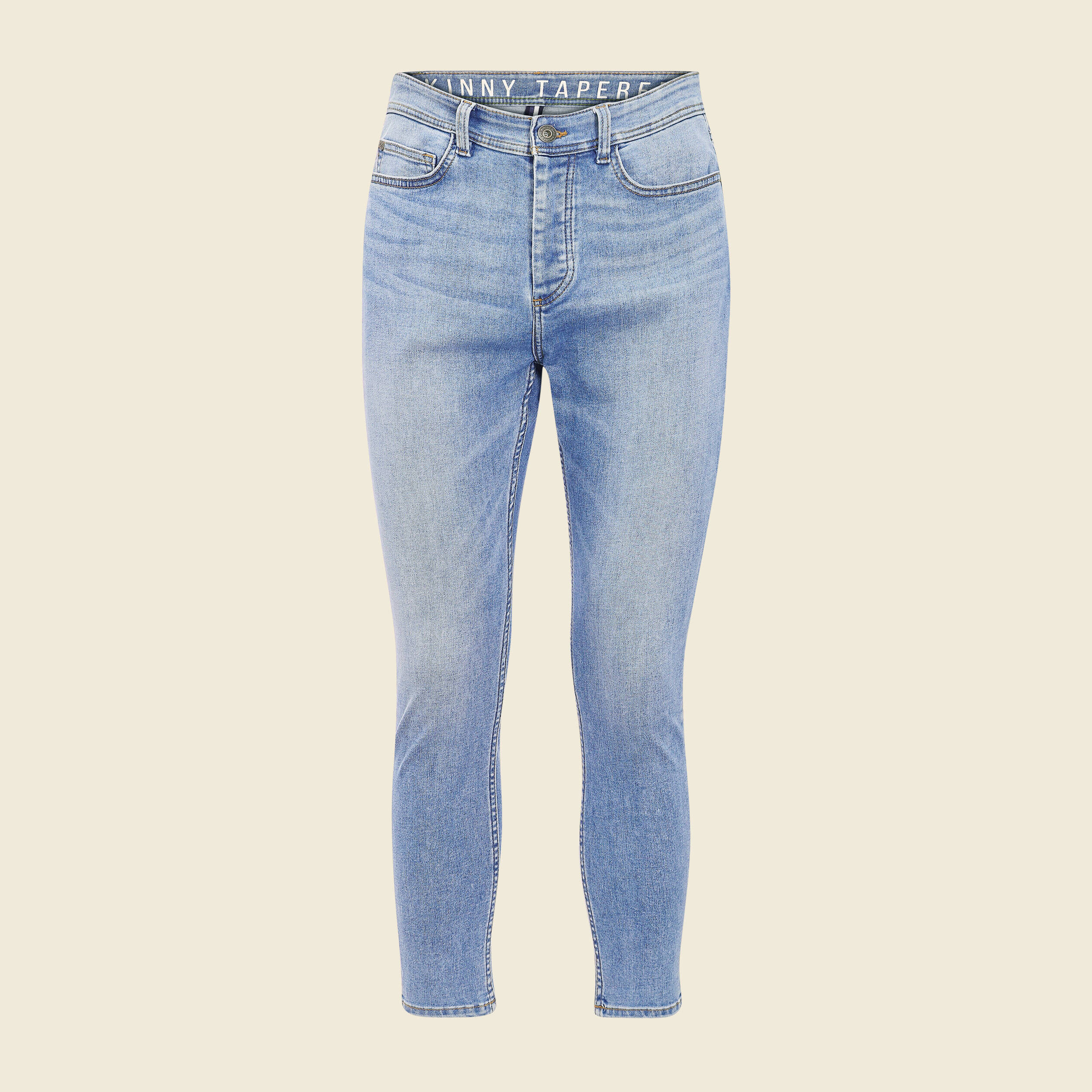 jeans tapered 5 poches denim used homme Jeans tapered 5 poches denim used homme