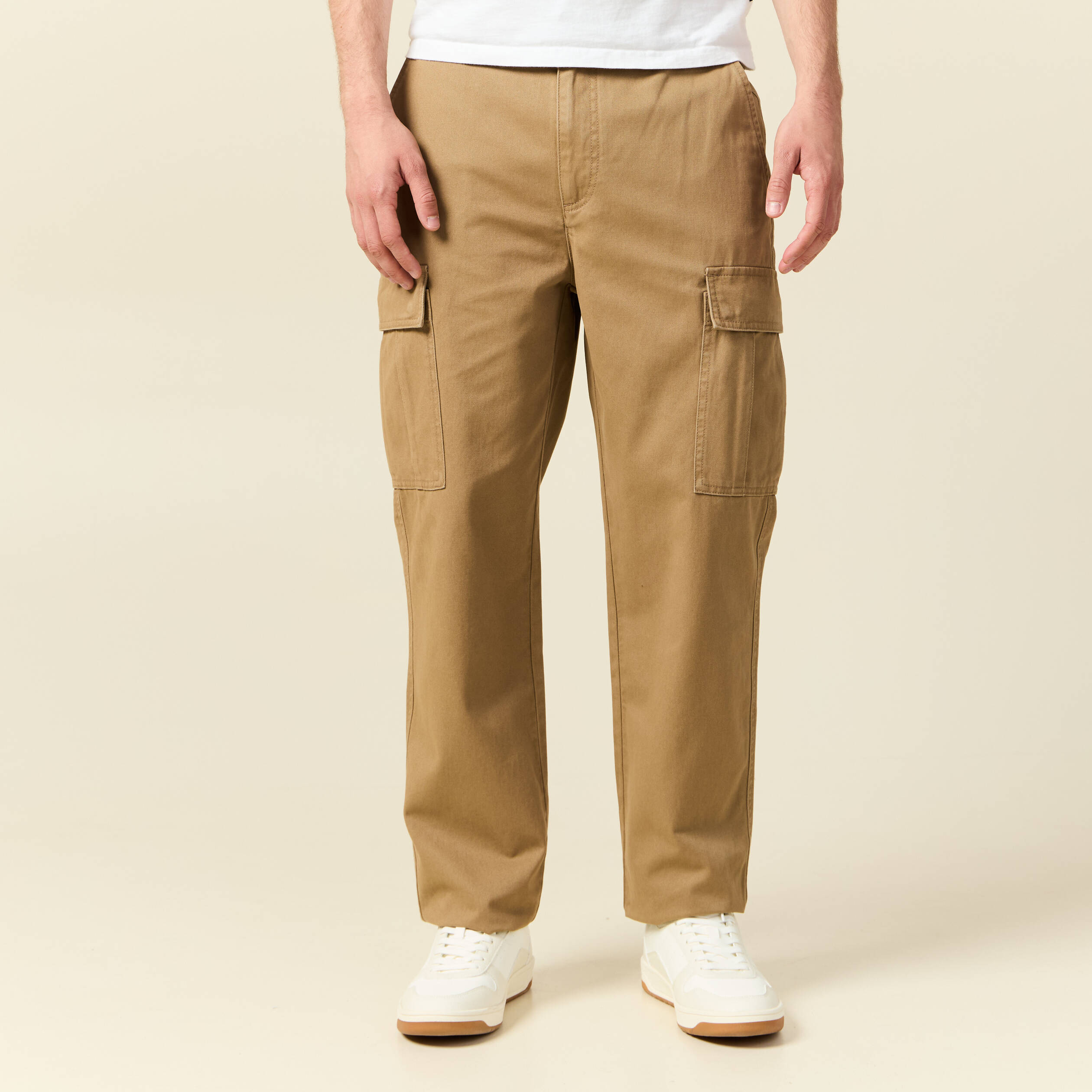 Cargo coupe battle en coton vert kaki homme