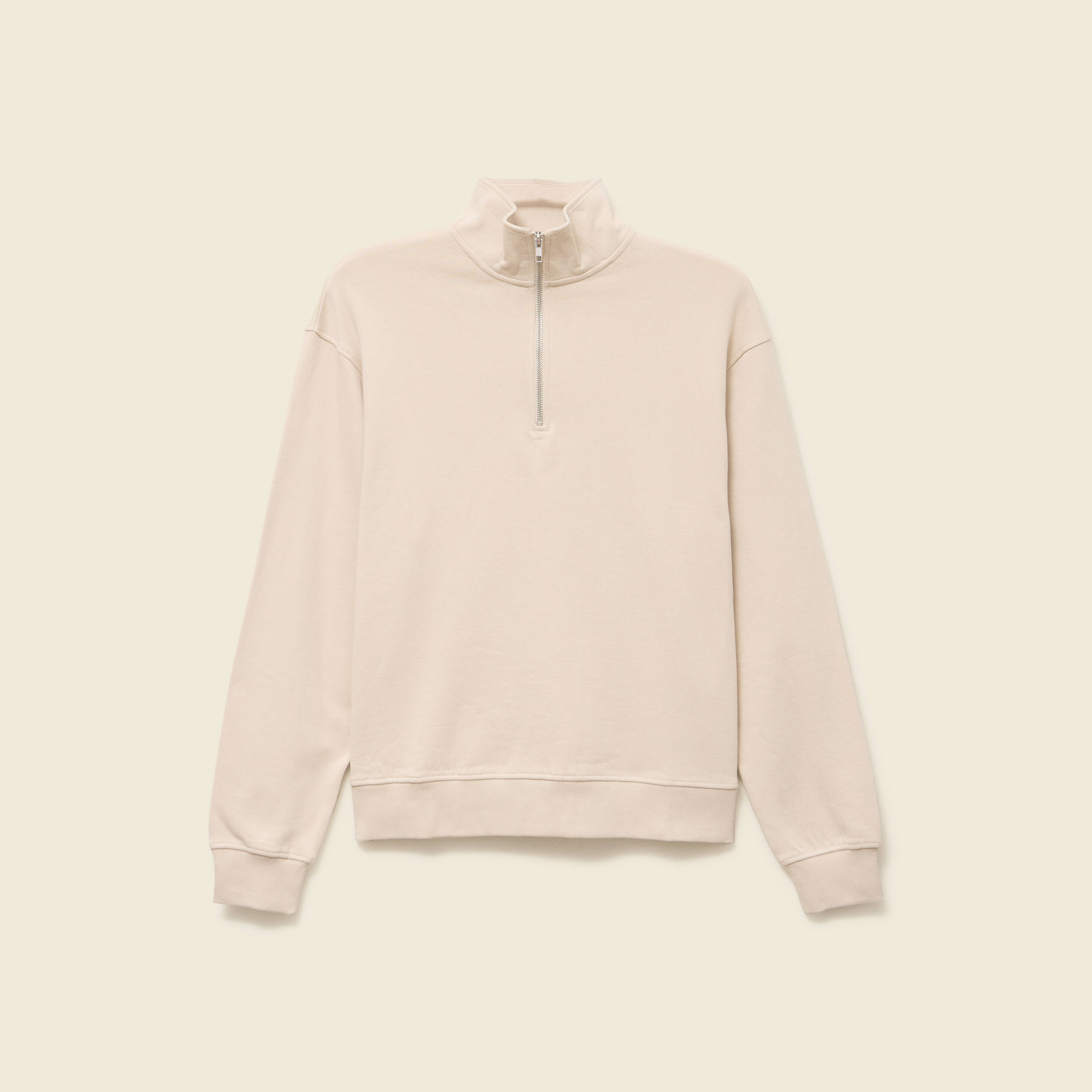 Sweat manches longues en coton sable homme