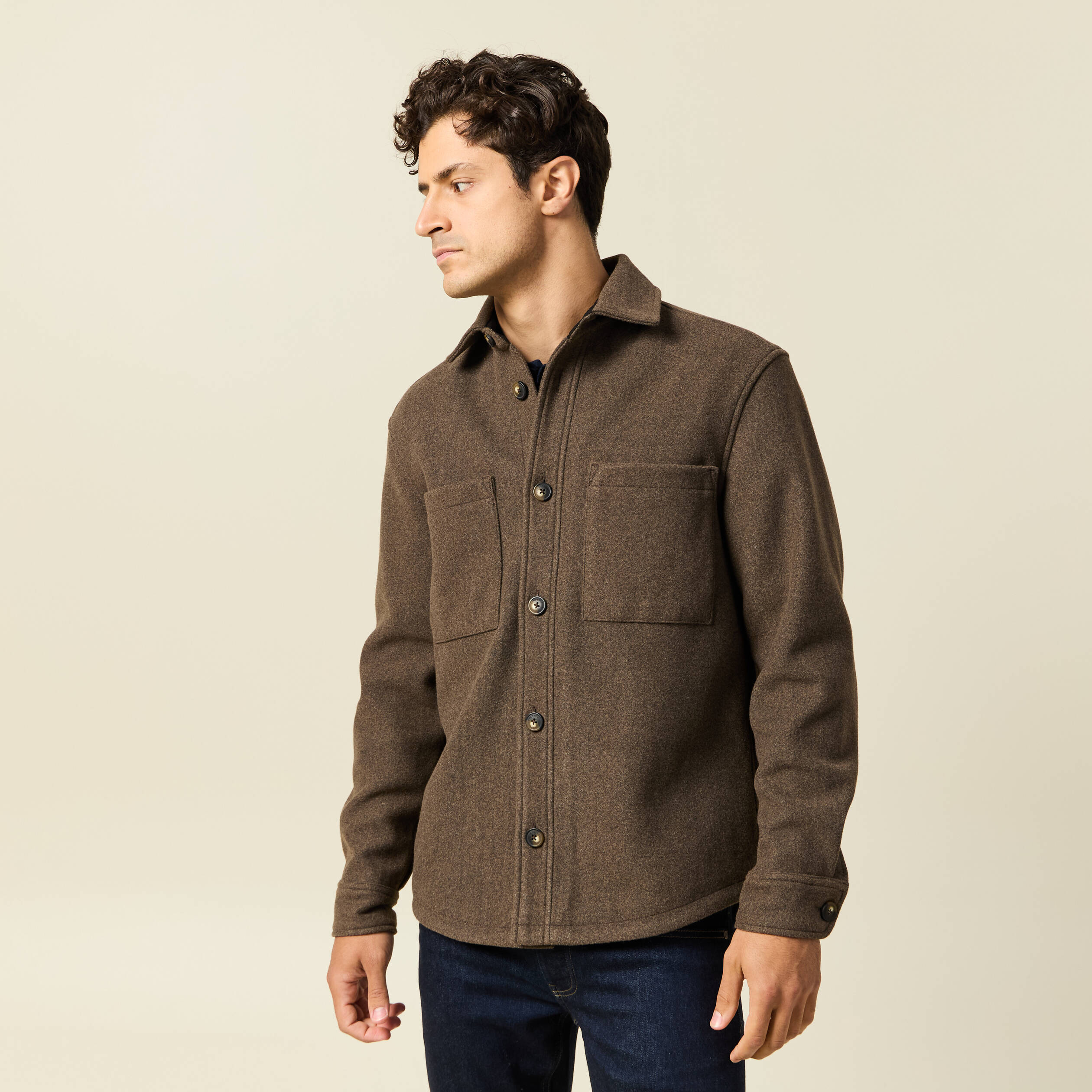 Robe bohème marron boutonnée à manches courtes - Ma Robe Bohème