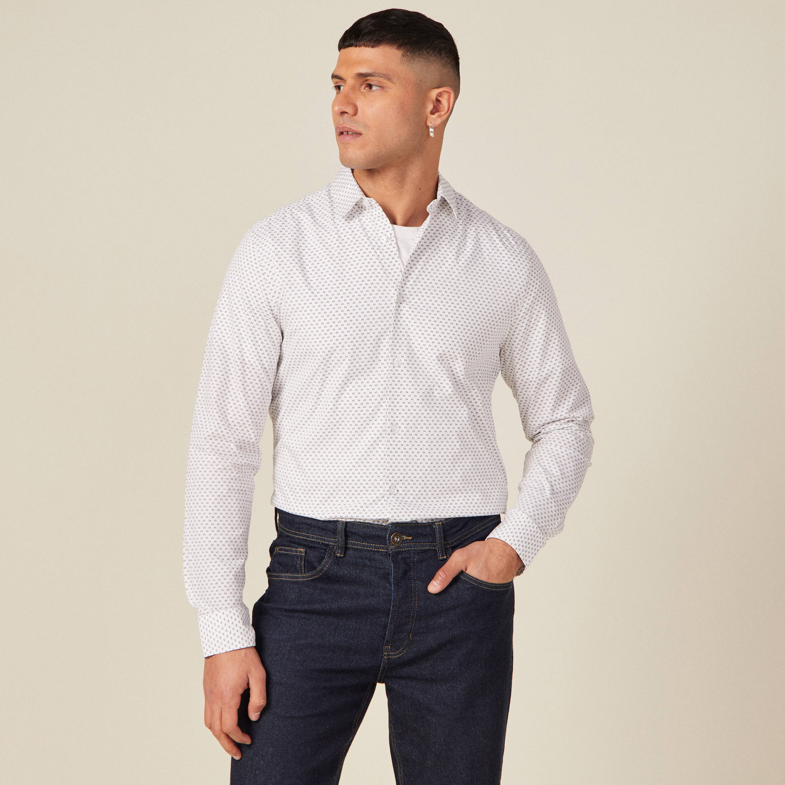 Chemise éco-responsable blanc homme