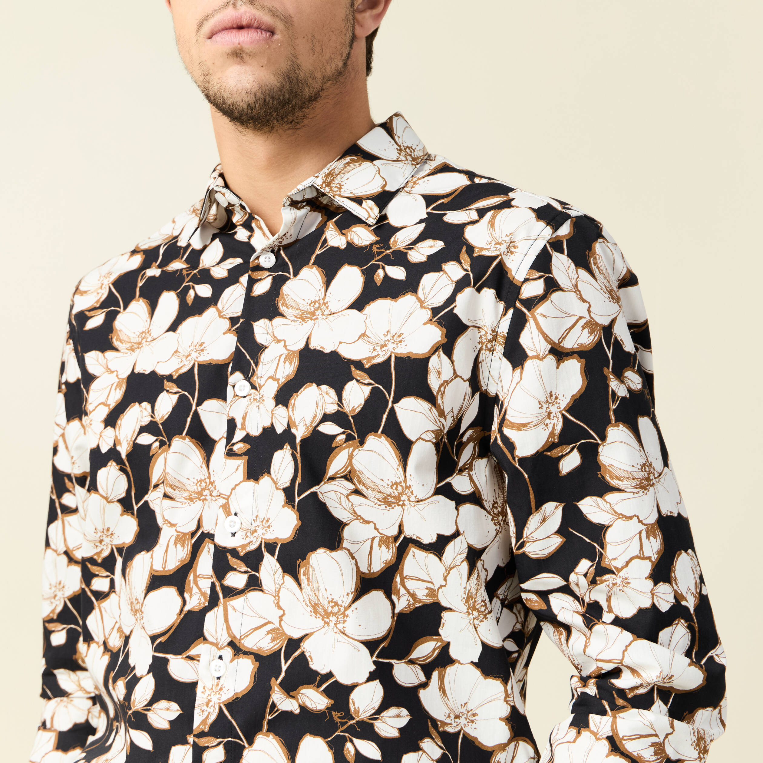 chemise manches longues noir homme Chemise manches longues noir homme