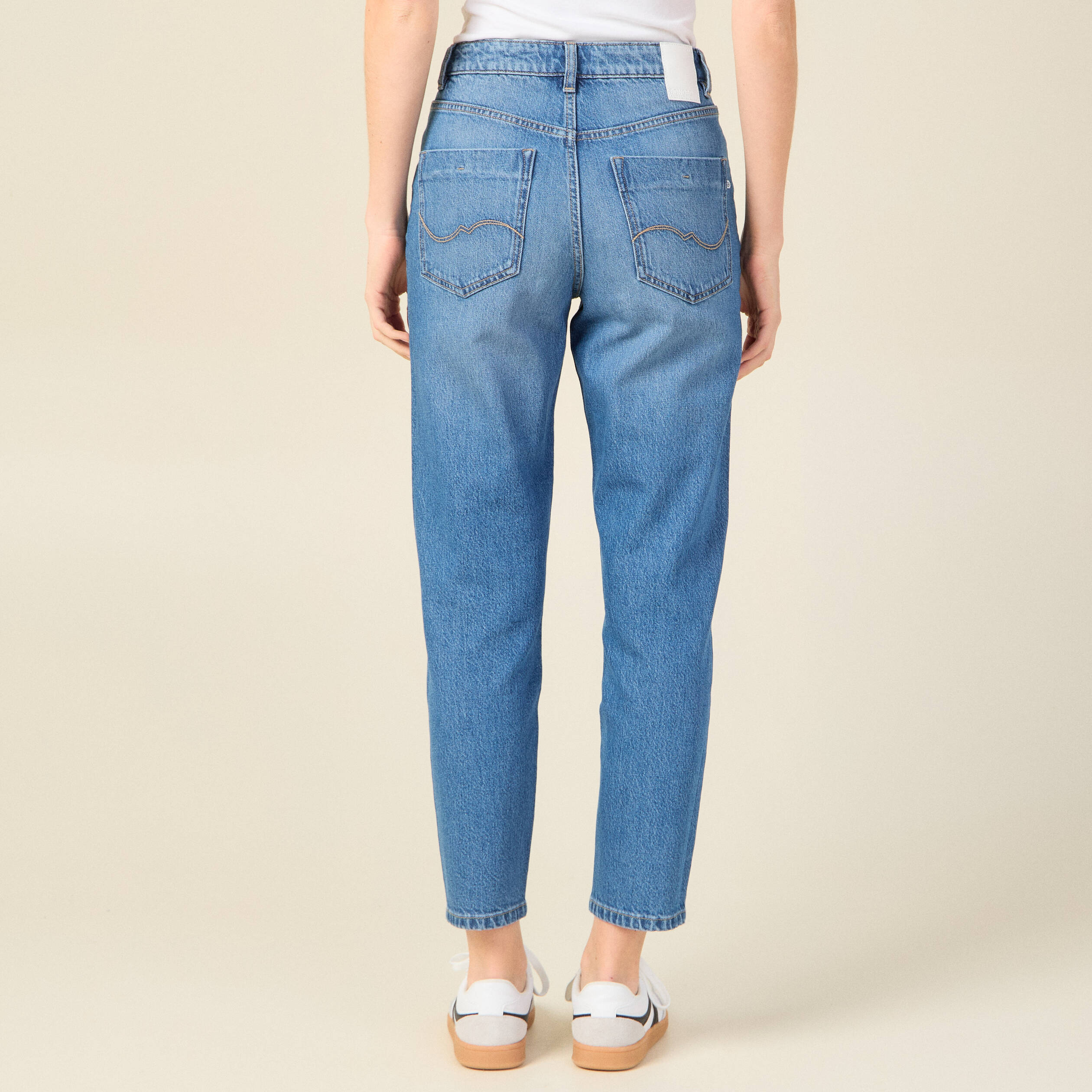 Jeans mom 7 8 me denim stone femme Vibs