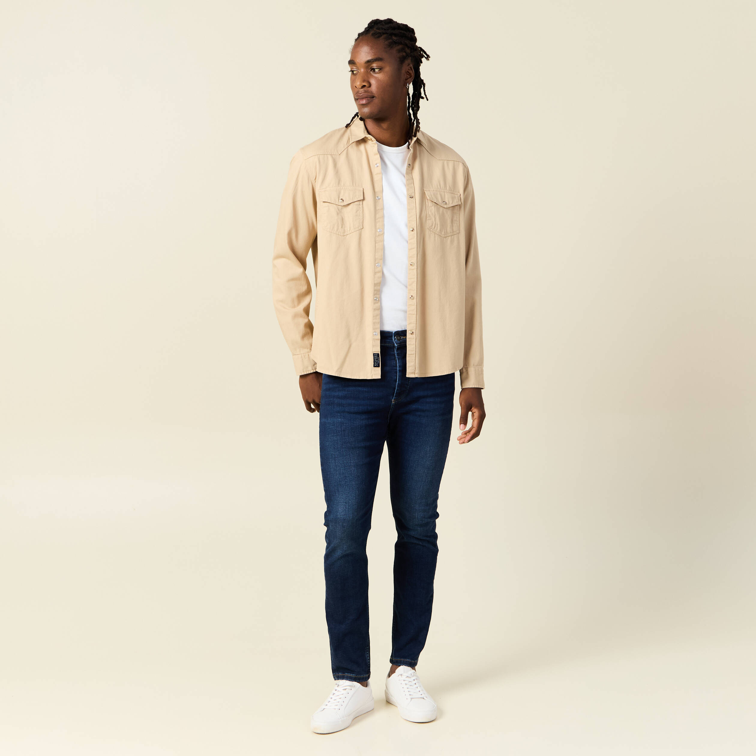 Jeans skinny tapered denim brut homme