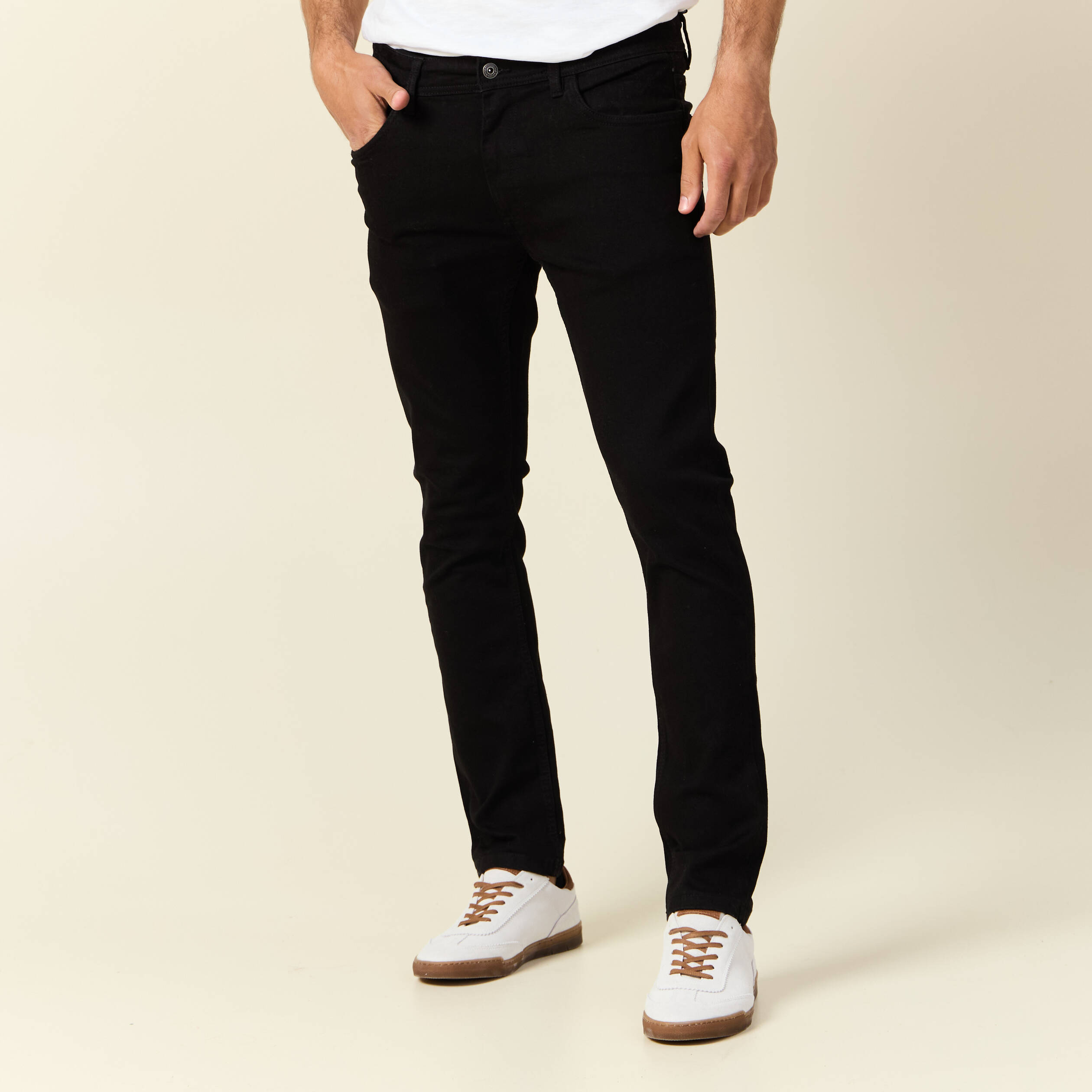 Jeans slim longueur 30 denim noir homme