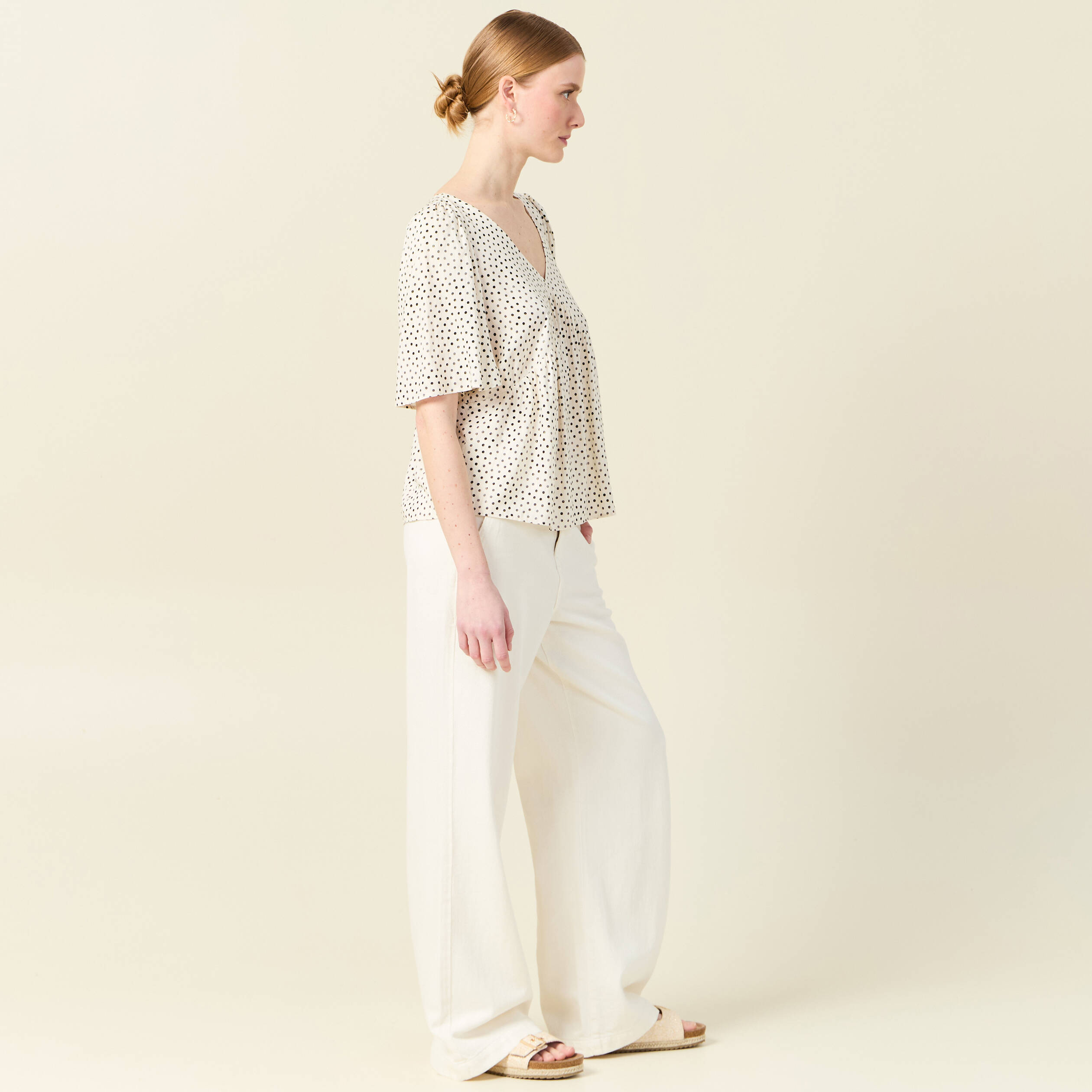 blouse manches courtes blanc femme Blouse manches courtes blanc femme