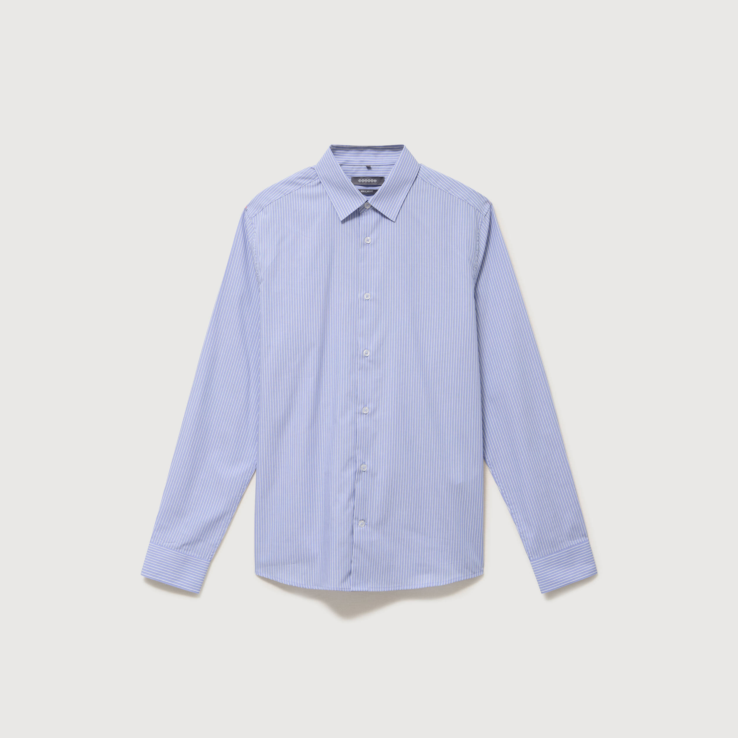 Chemise manches longues bleu gris homme