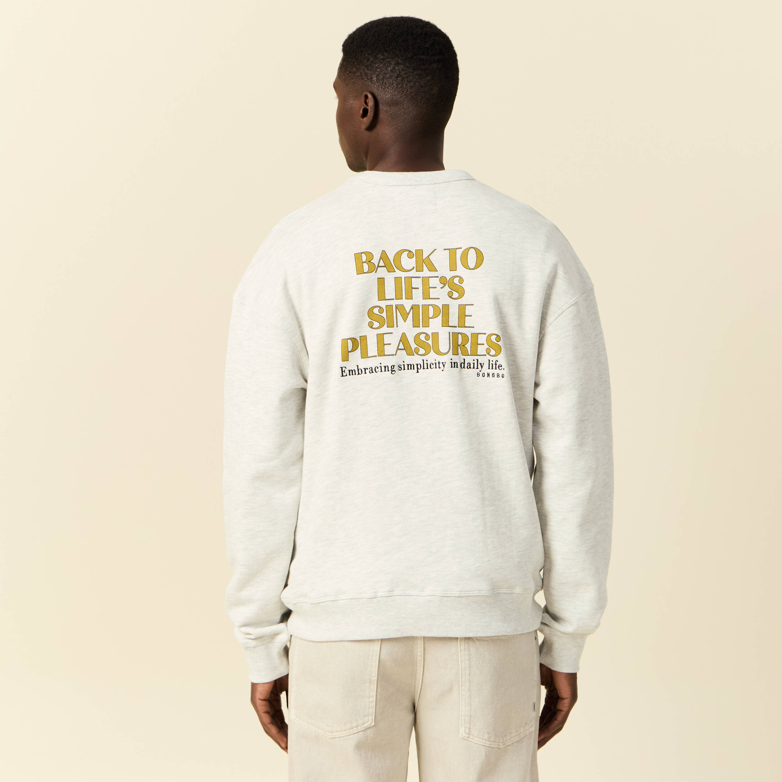 Sweat manches longues gris homme