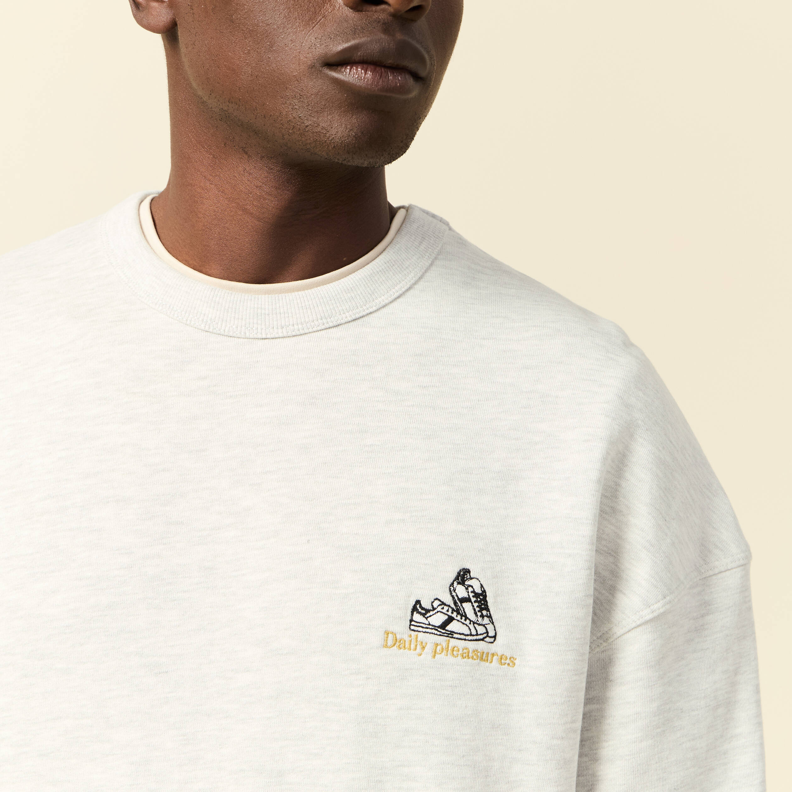 Sweat manches longues gris homme