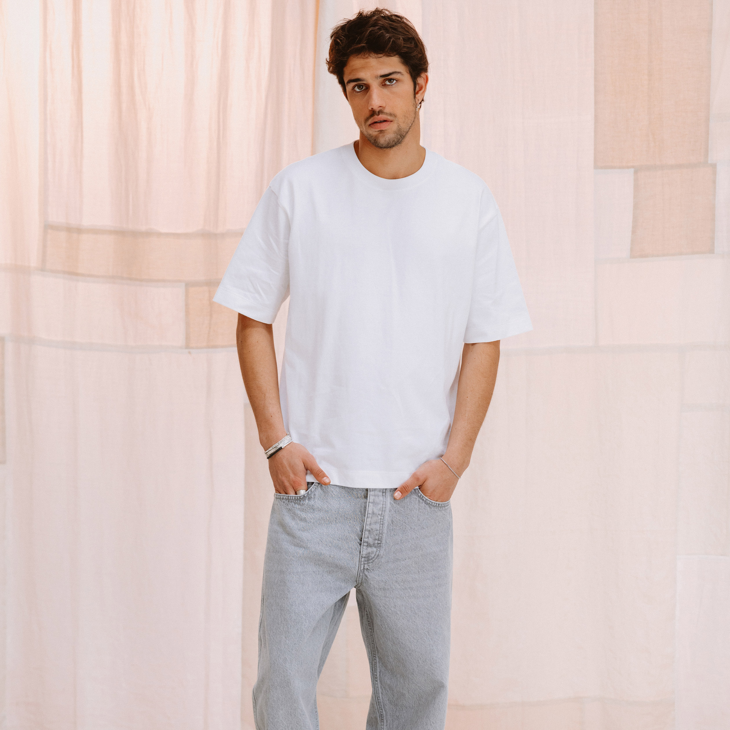 T-shirt en coton blanc homme