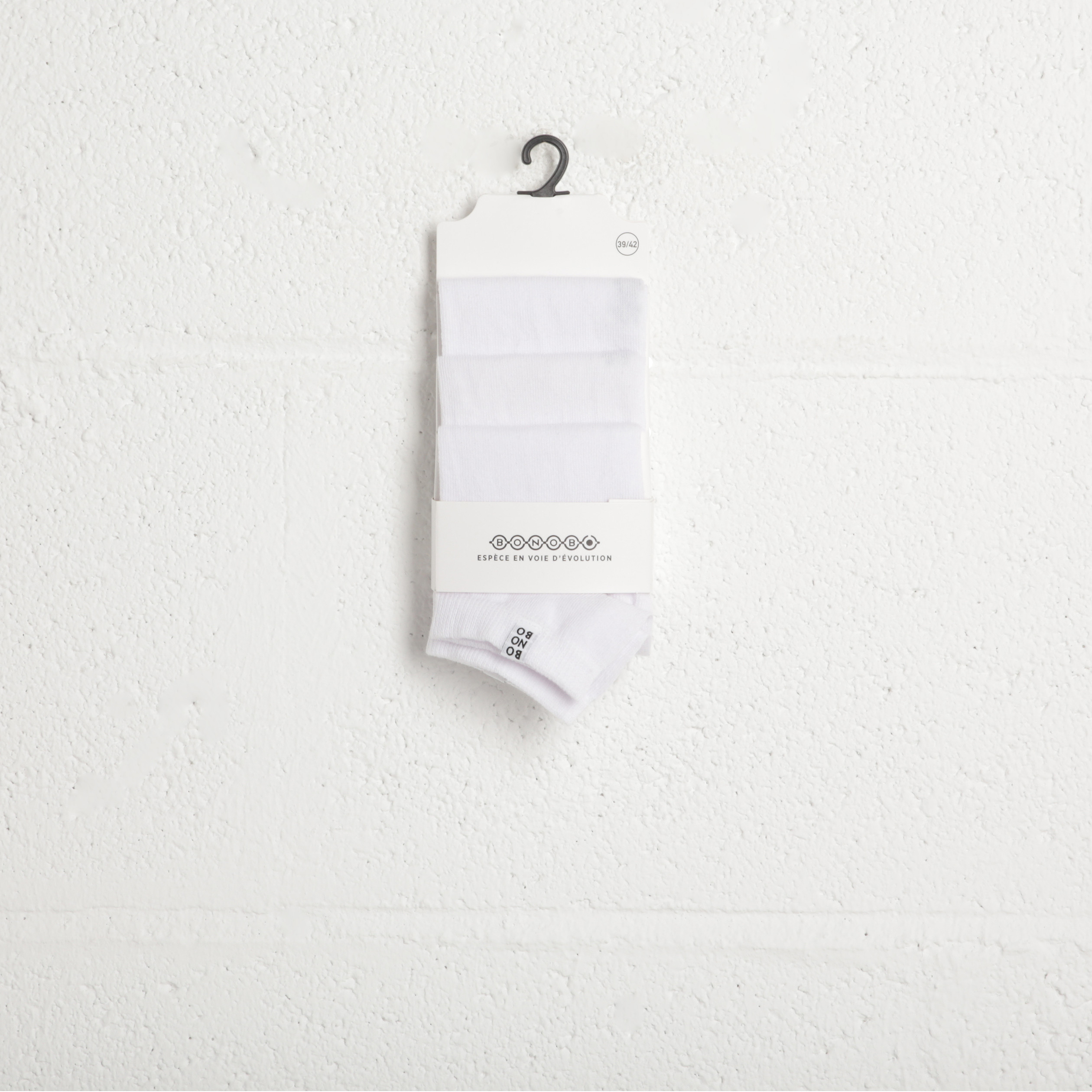 Lot 3 paires chaussettes blanc homme