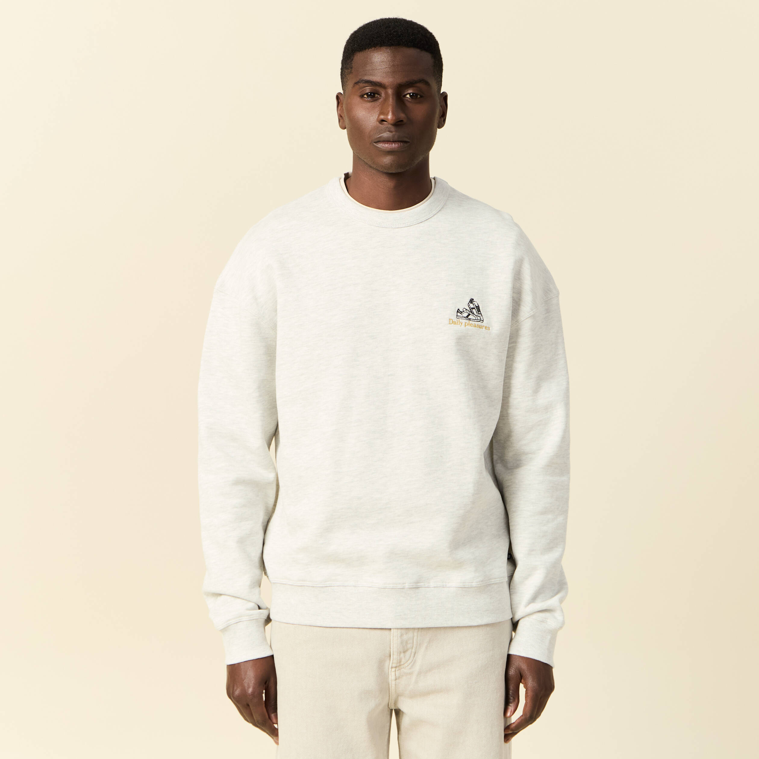 Sweat manches longues gris homme