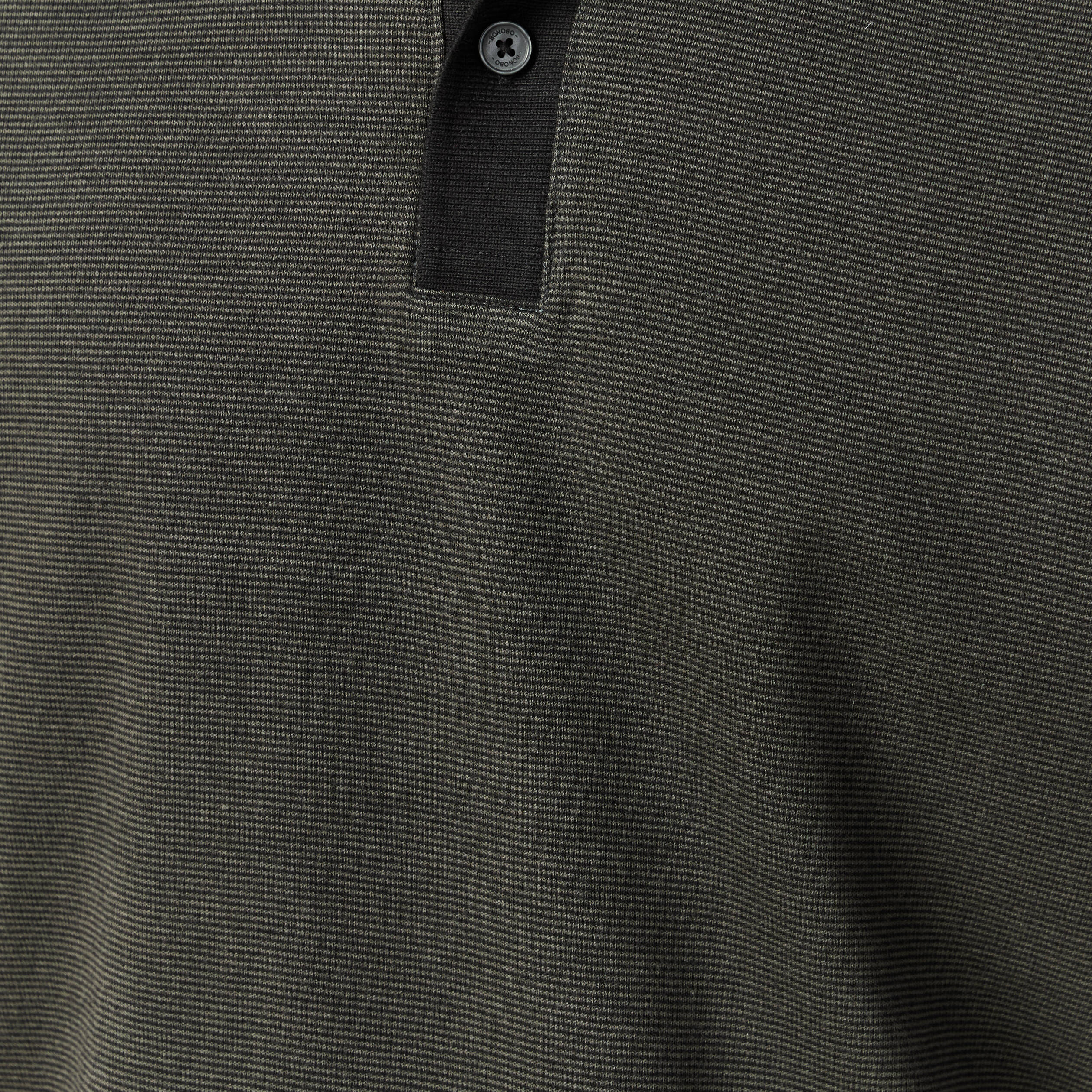 Polo col polo manches courtes en coton noir homme