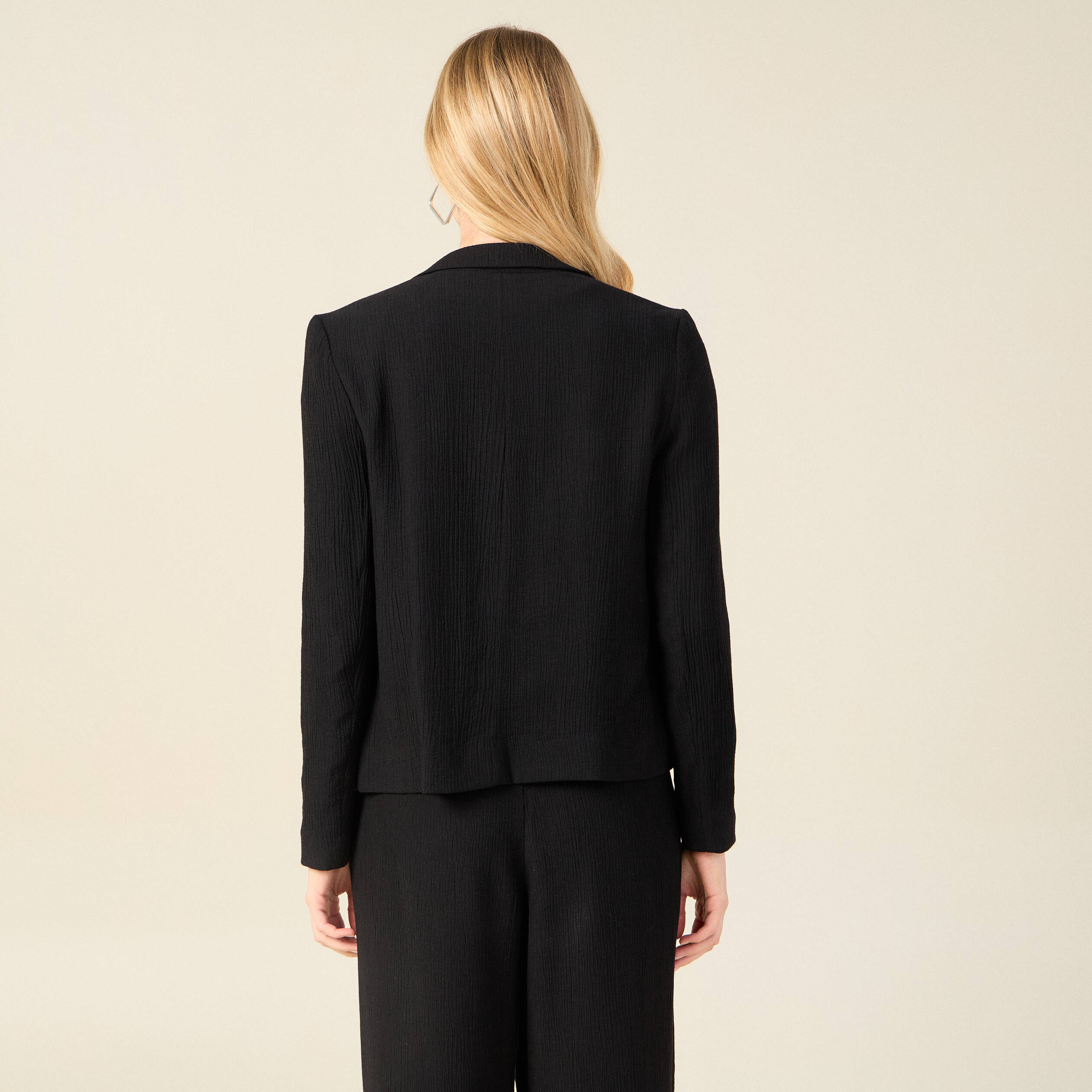 veste blazer eco responsable noir femme Veste blazer éco-responsable noir femme