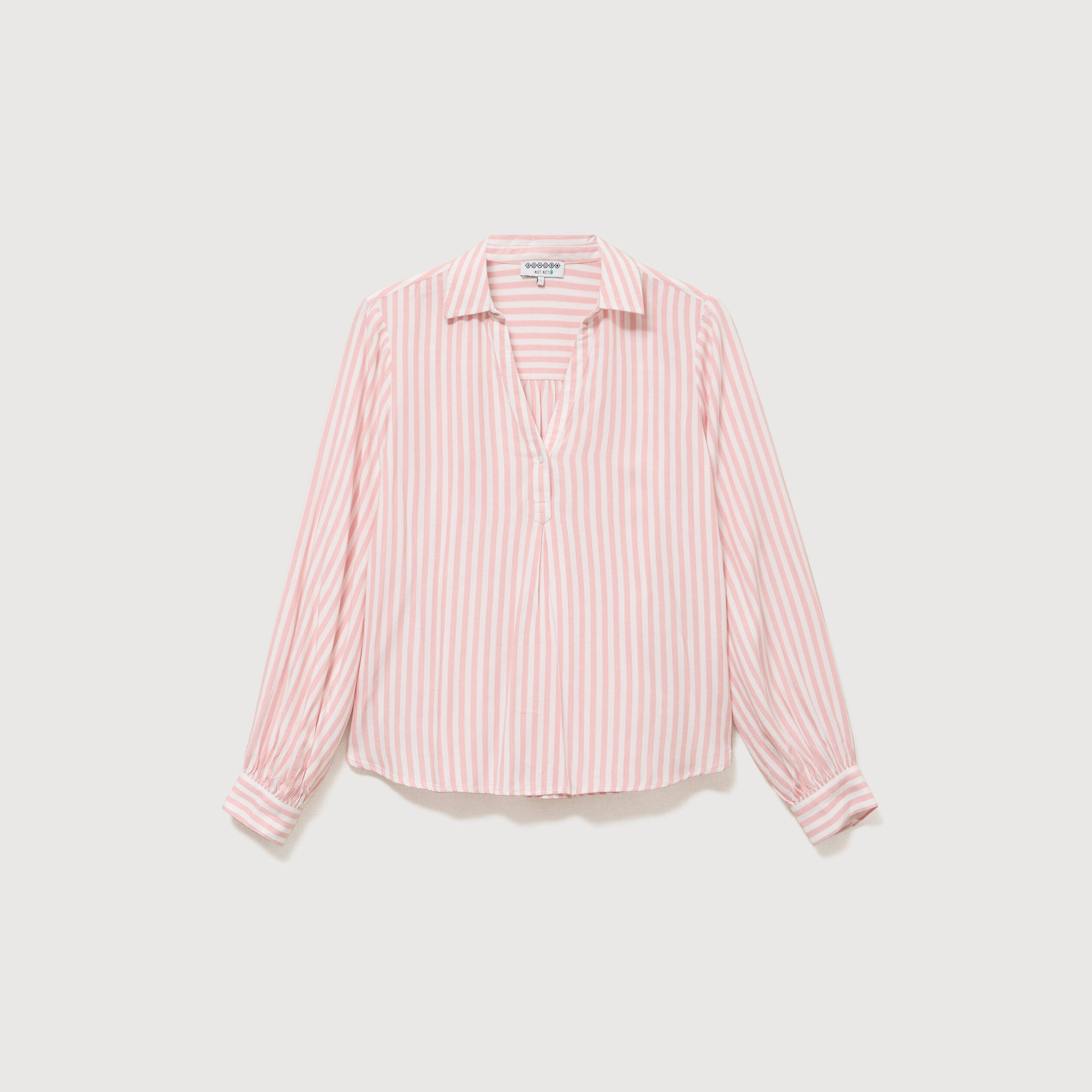 Blouse manches longues rose clair femme