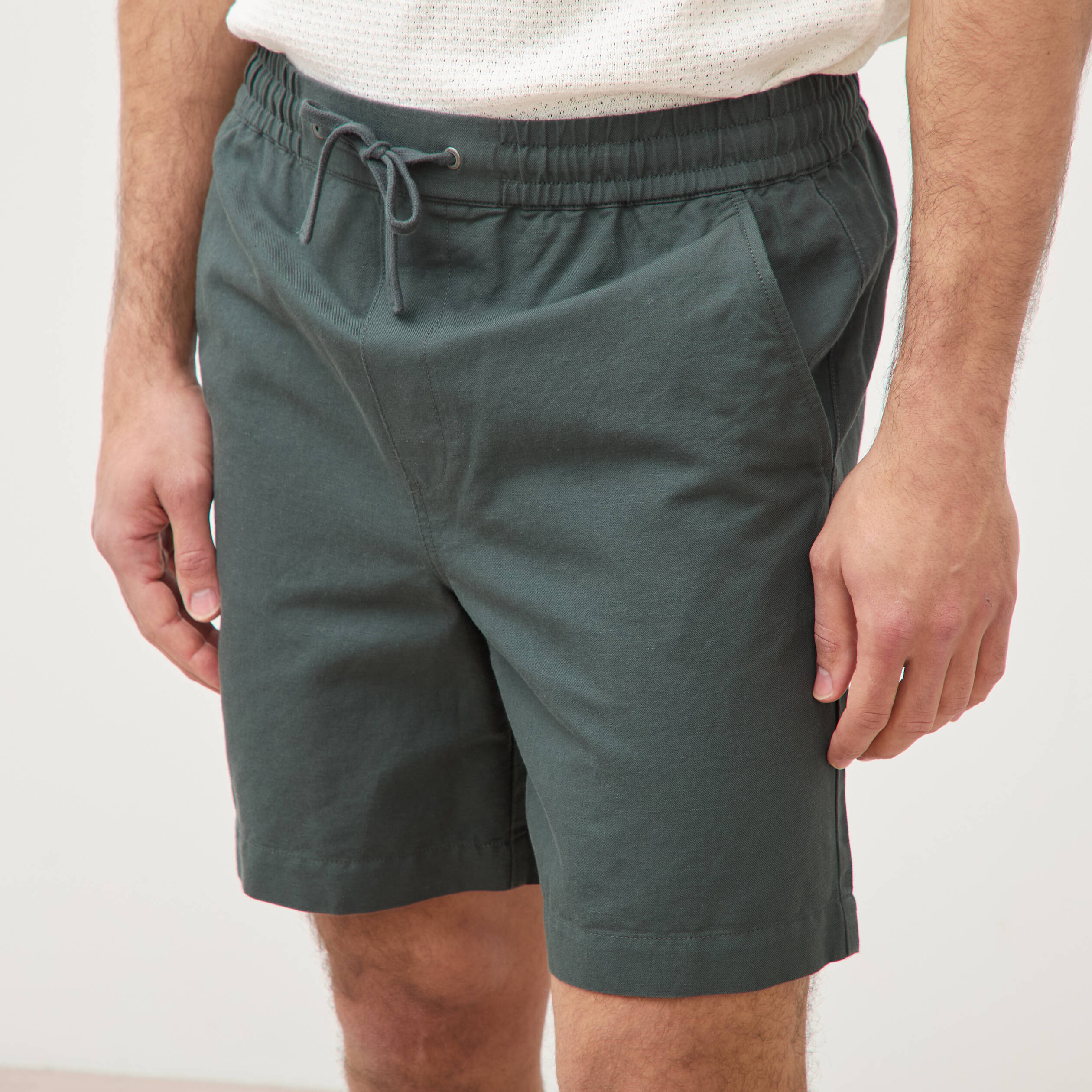 Bermuda vert kaki homme