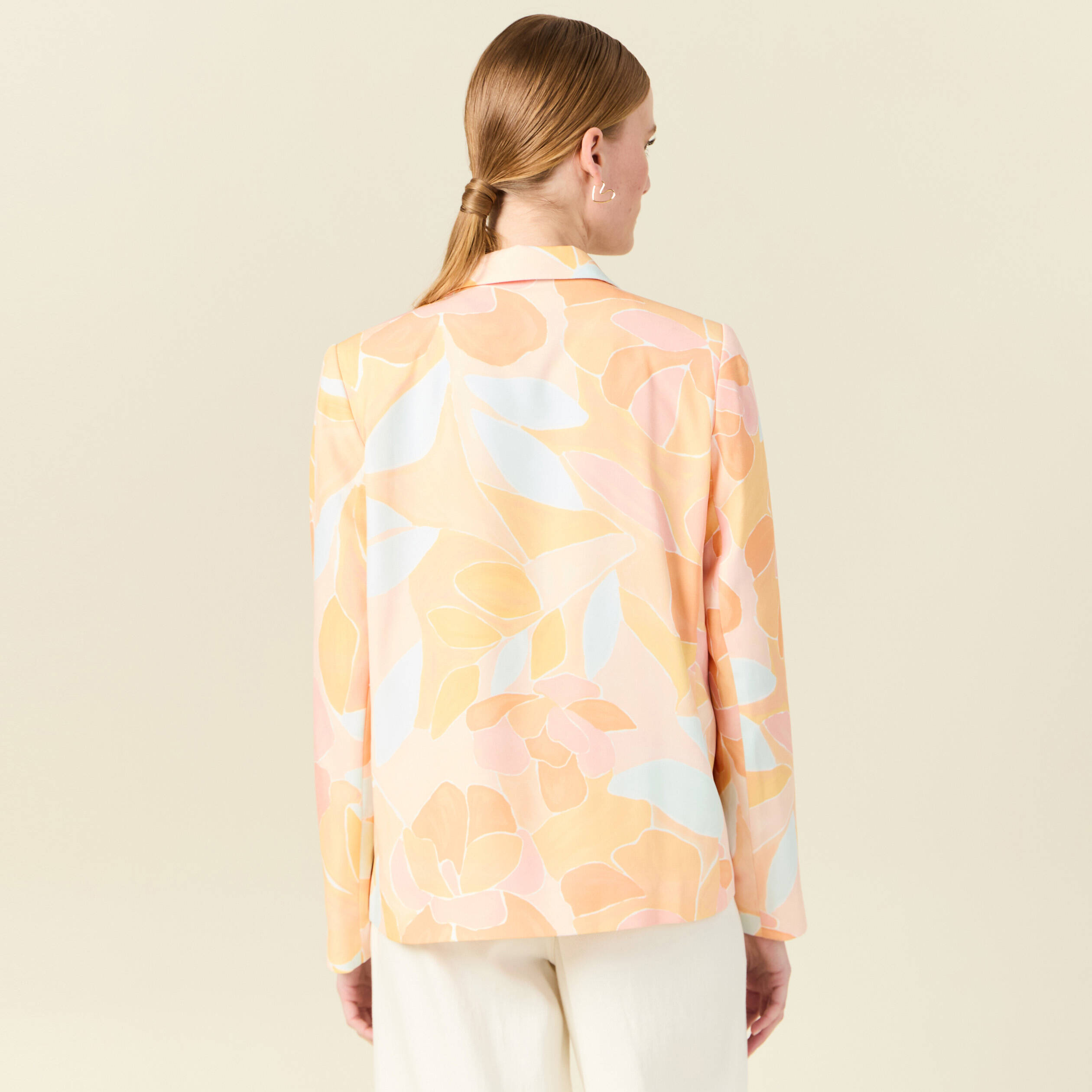 veste blazer eco responsable orange clair femme Veste blazer éco-responsable orange clair femme