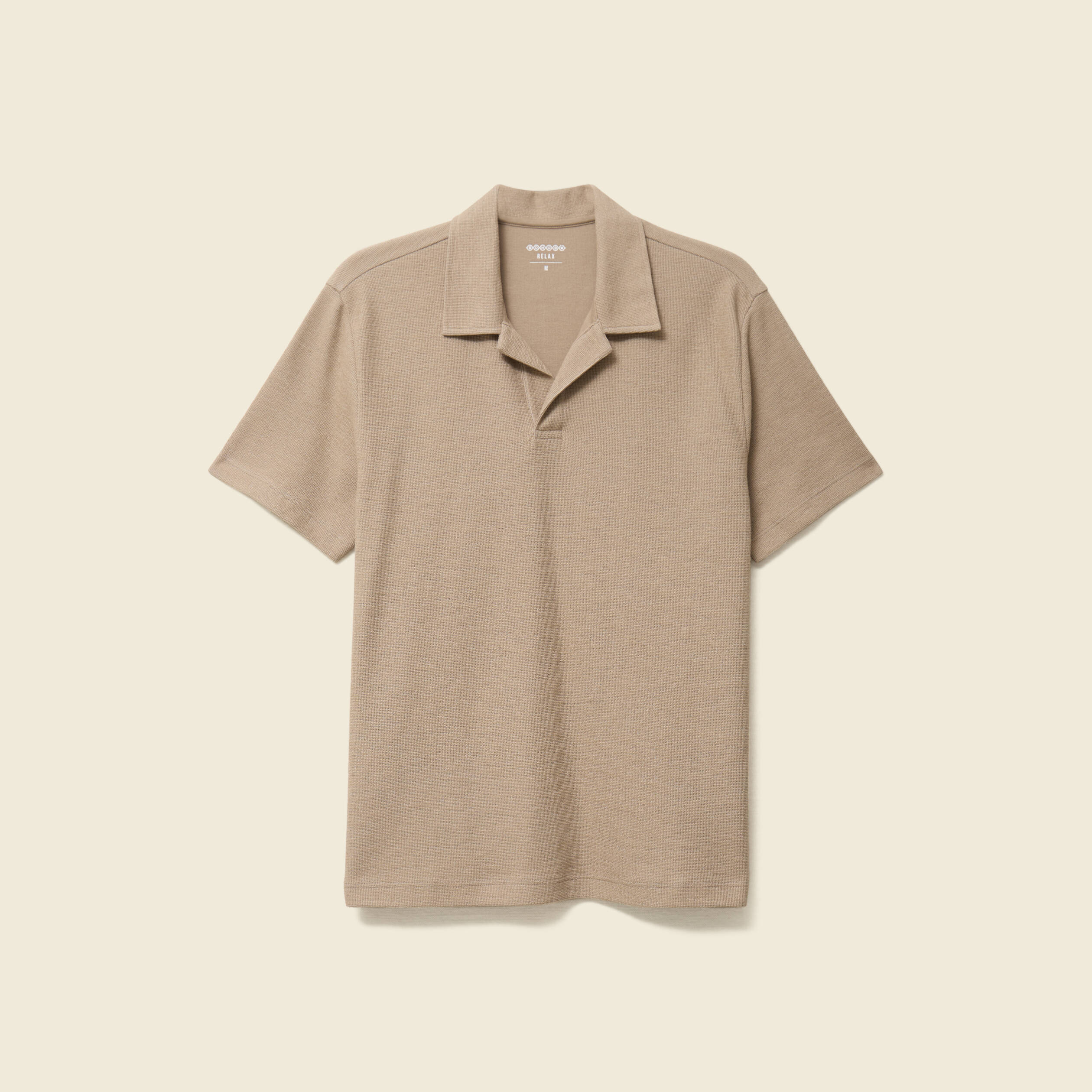 Polo manches courtes beige homme