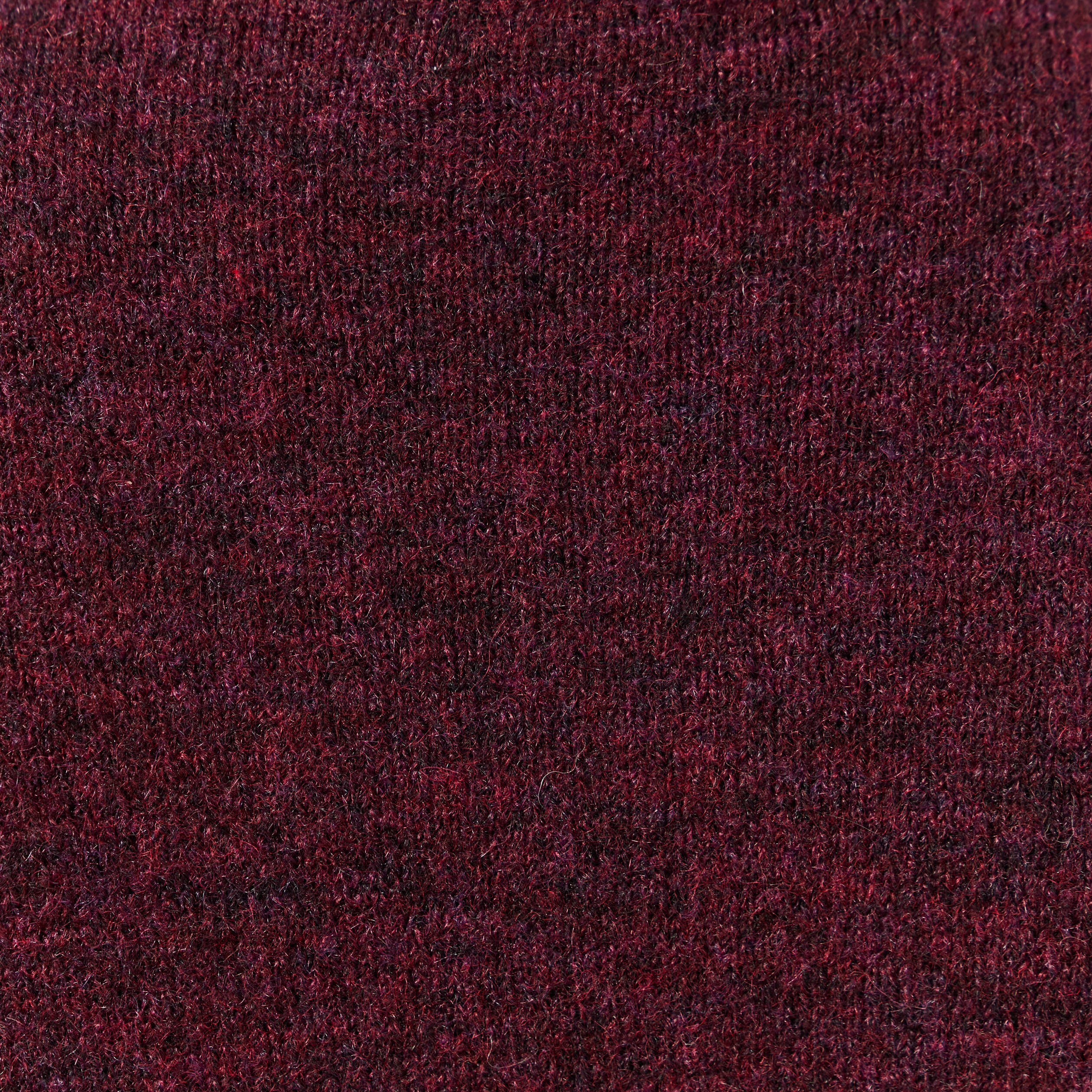 Pull col montant manches longues bordeaux femme