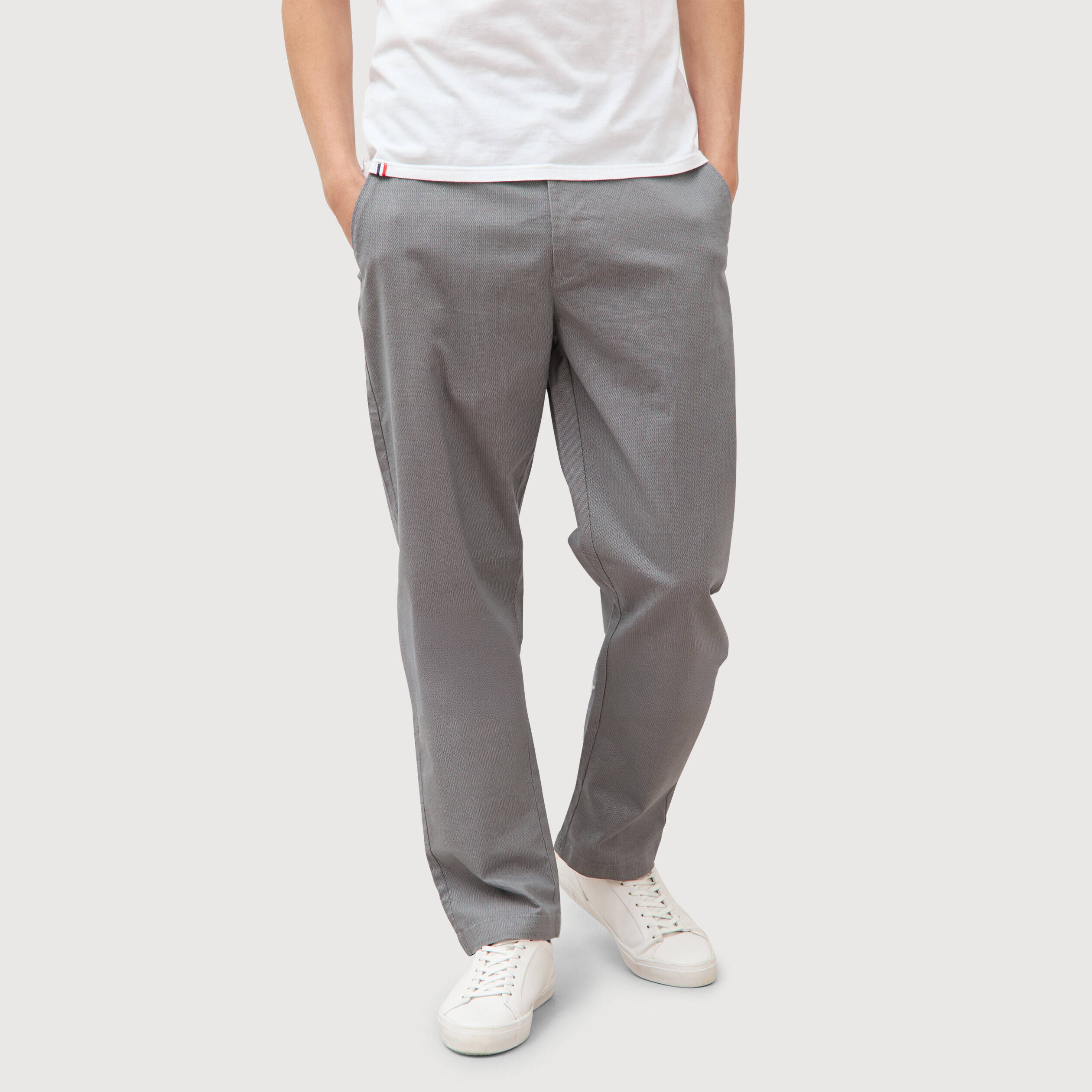 Pantalon regular longueur 32 gris homme