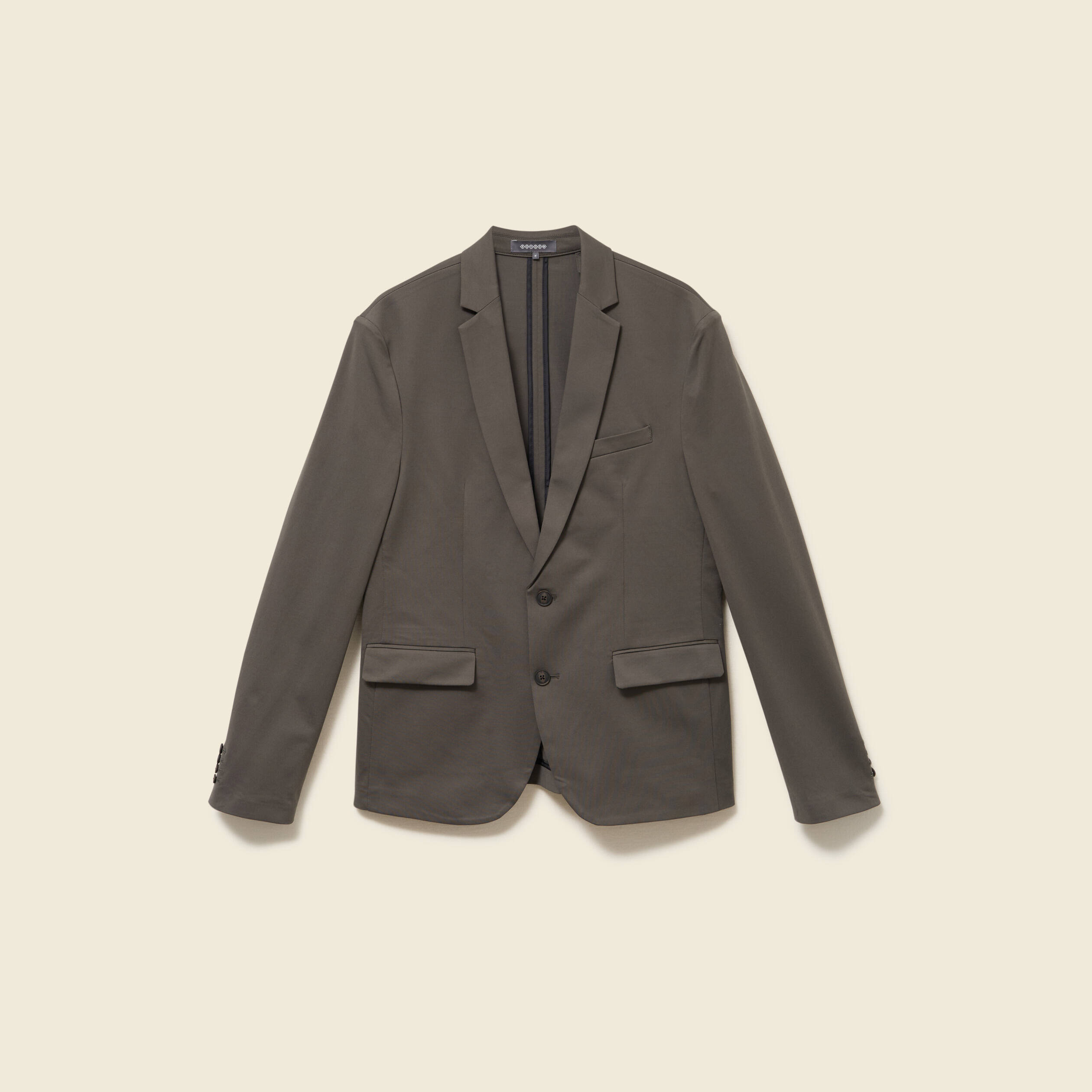 Veste blazer stretch vert fonc&eacute; homme