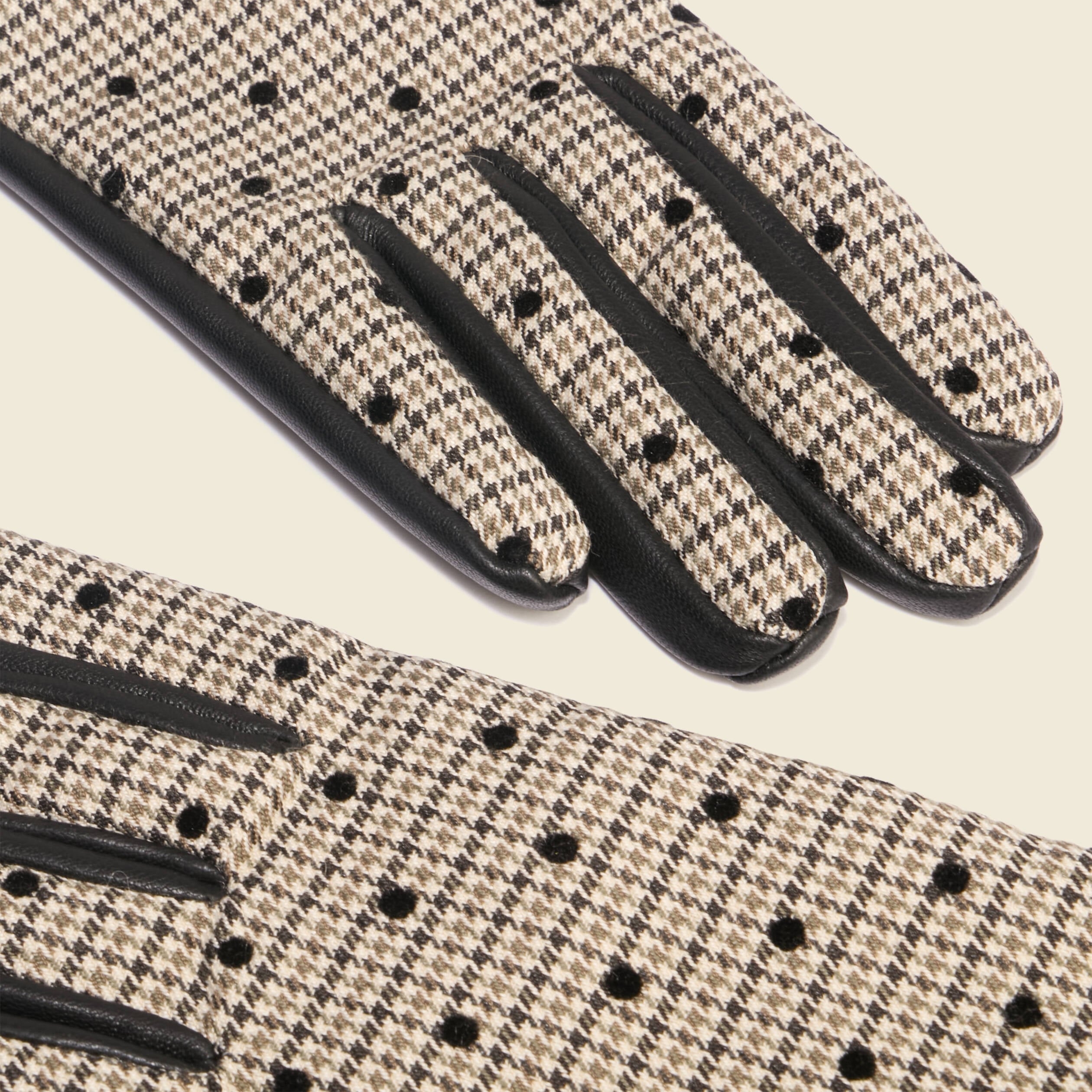 Gants en cuir avec doublure noir femme