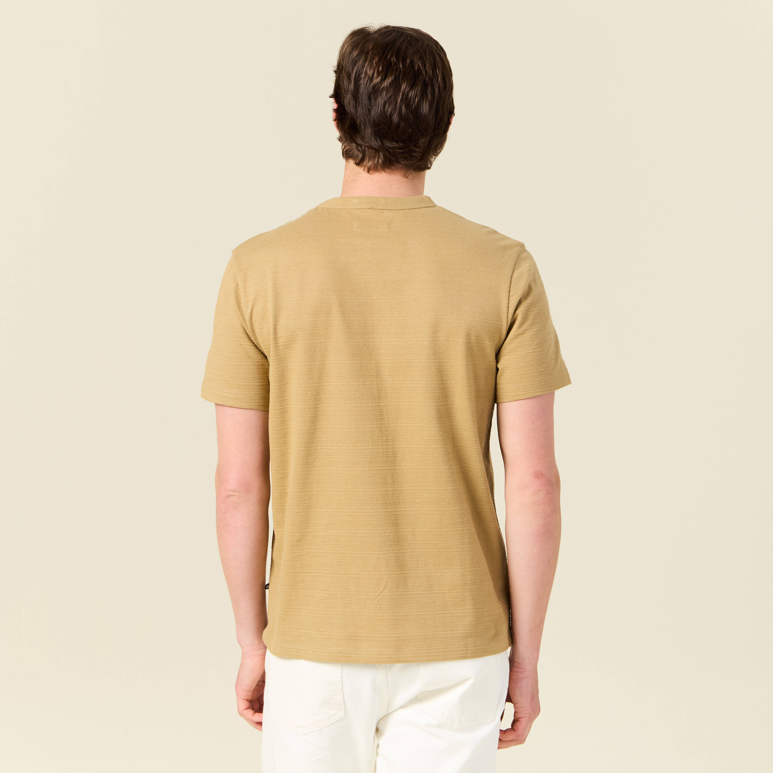 T-shirt manches courtes beige homme