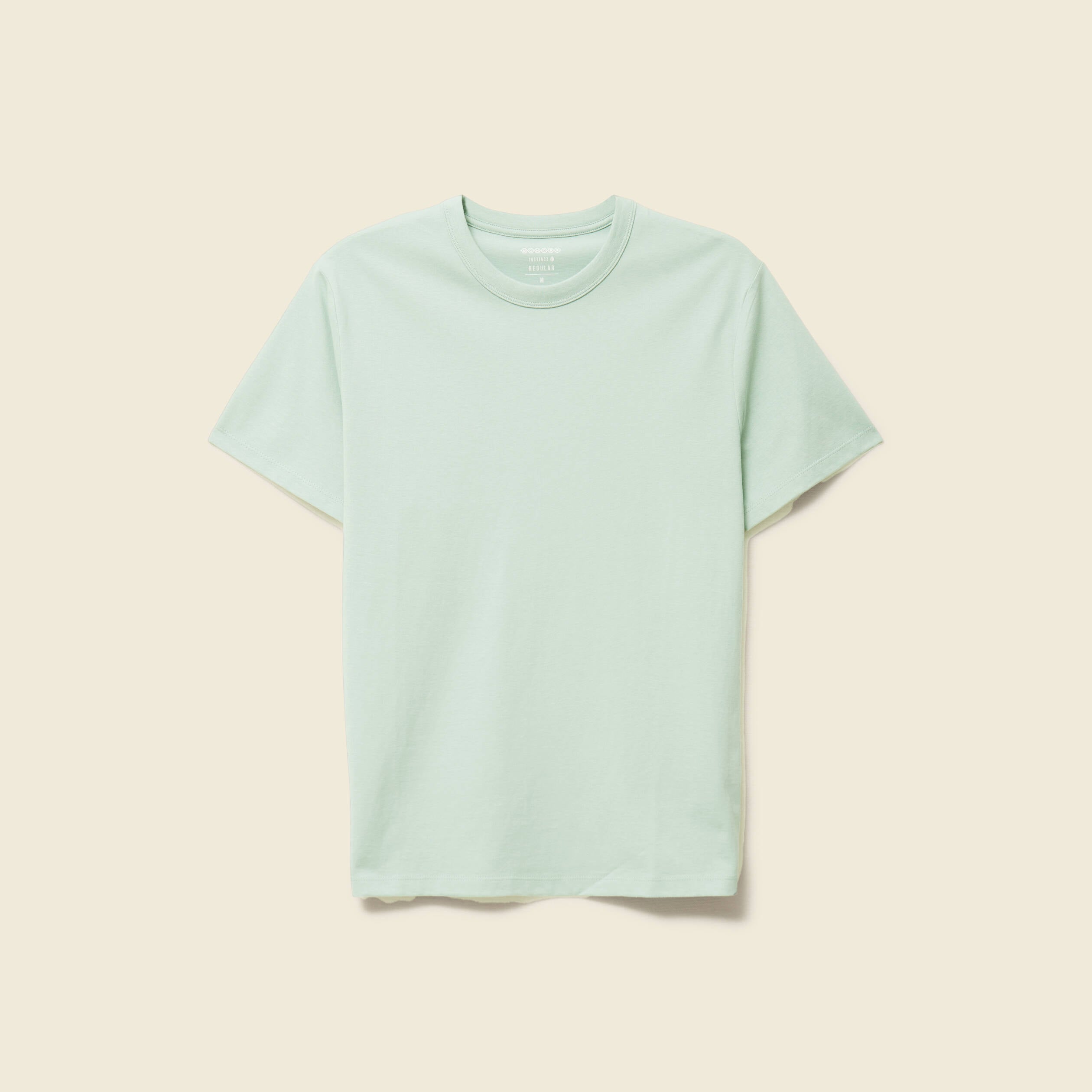 T-shirt en coton manches courtes vert pastel homme