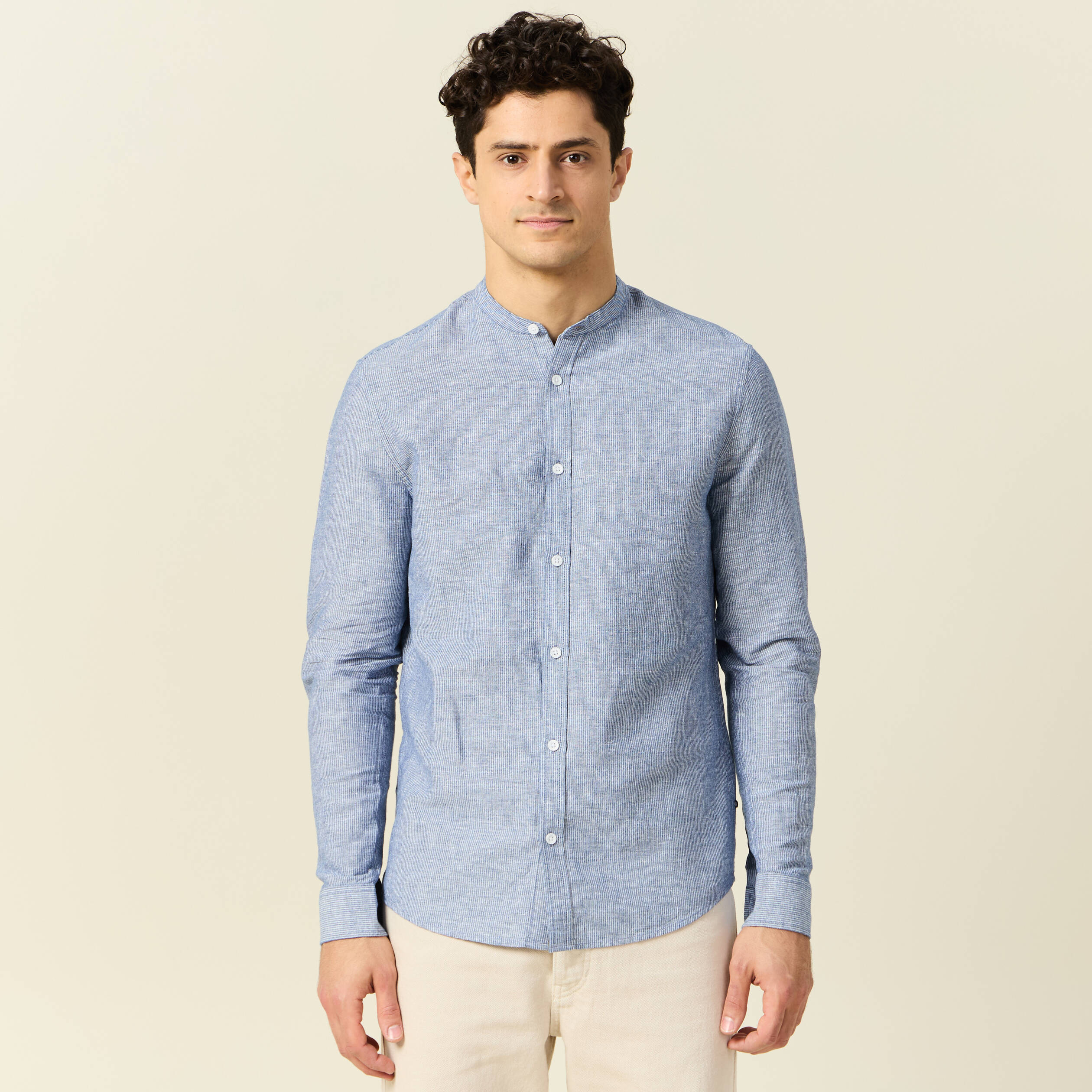 chemise manches longues bleu gris homme Chemise manches longues bleu gris homme