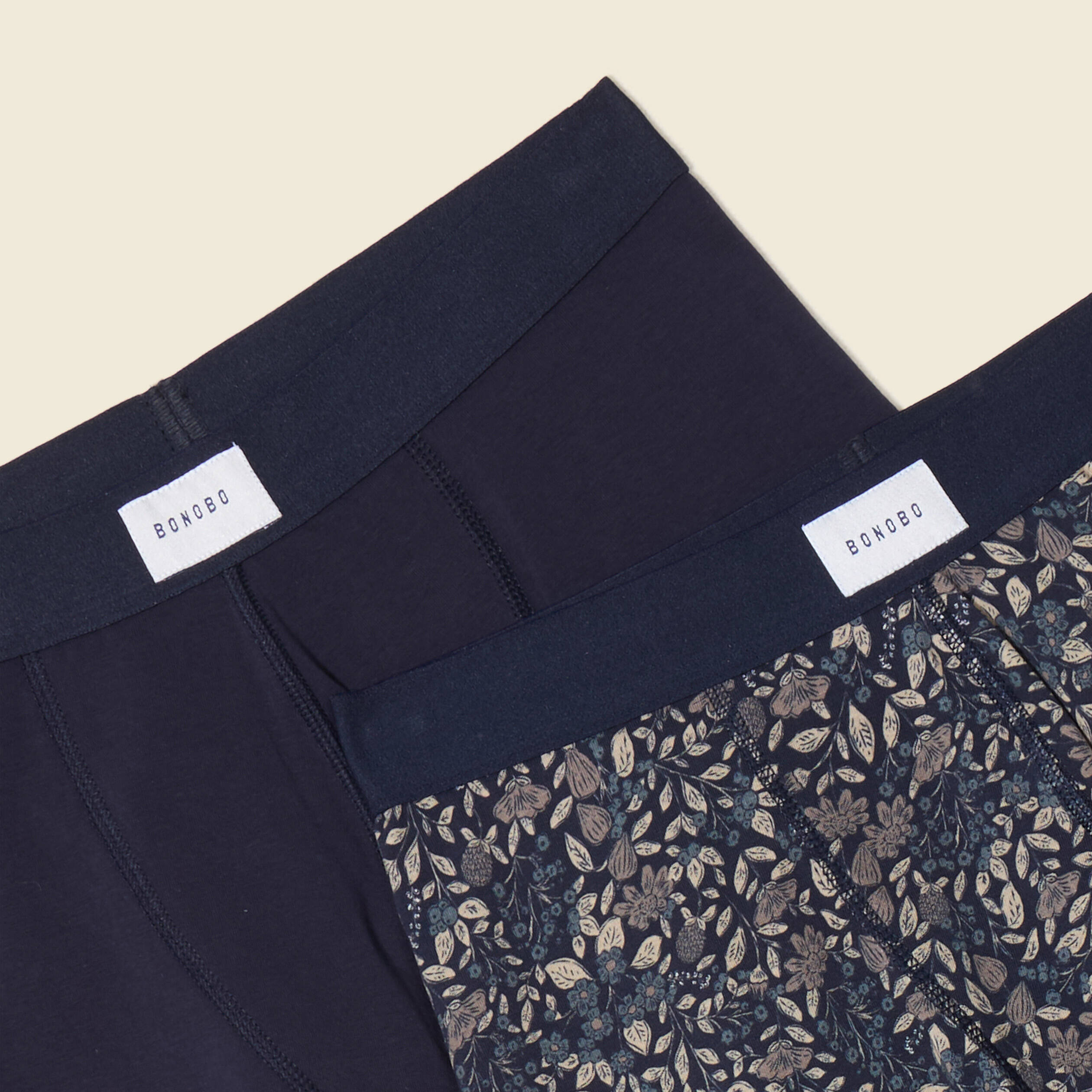 Lot 2 boxers bleu marine homme