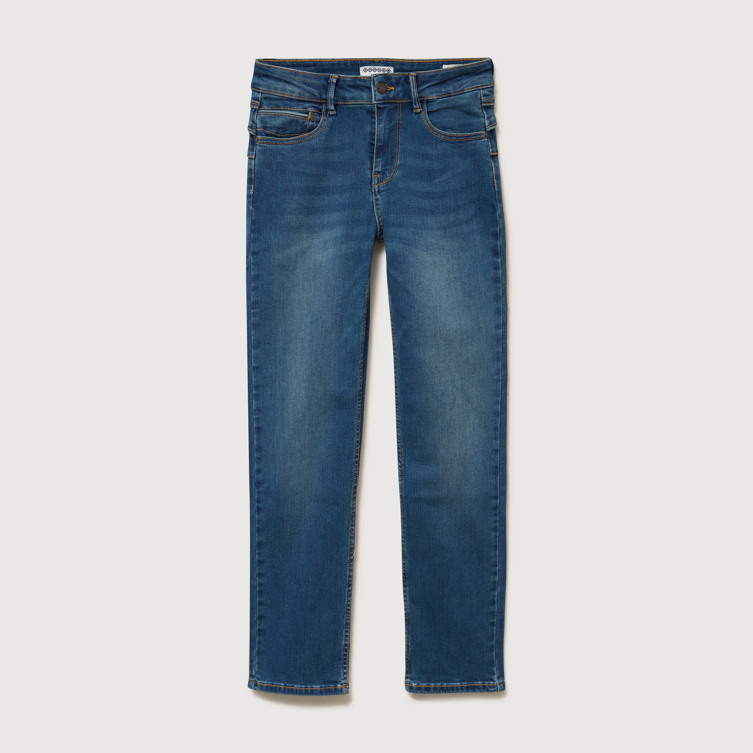 Jeans regular 7/8&egrave;me denim stone femme