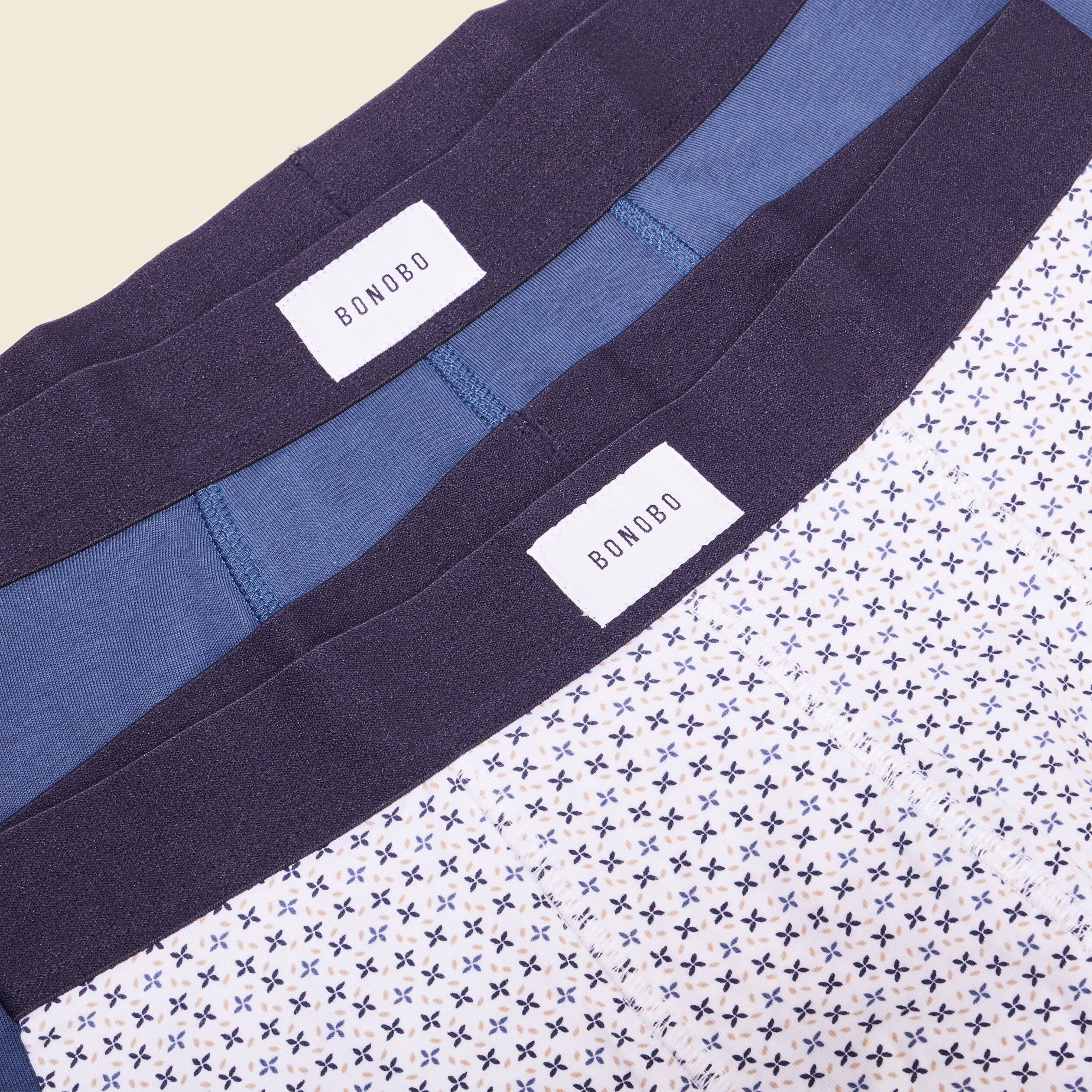 Lot 2 boxers bleu fonc&eacute; homme