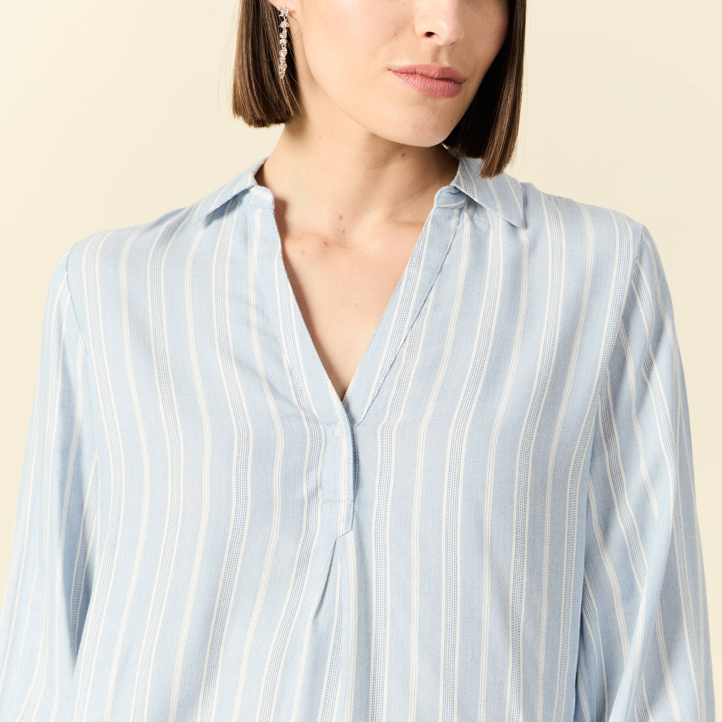 blouse manches longues bleu femme Blouse manches longues bleu femme
