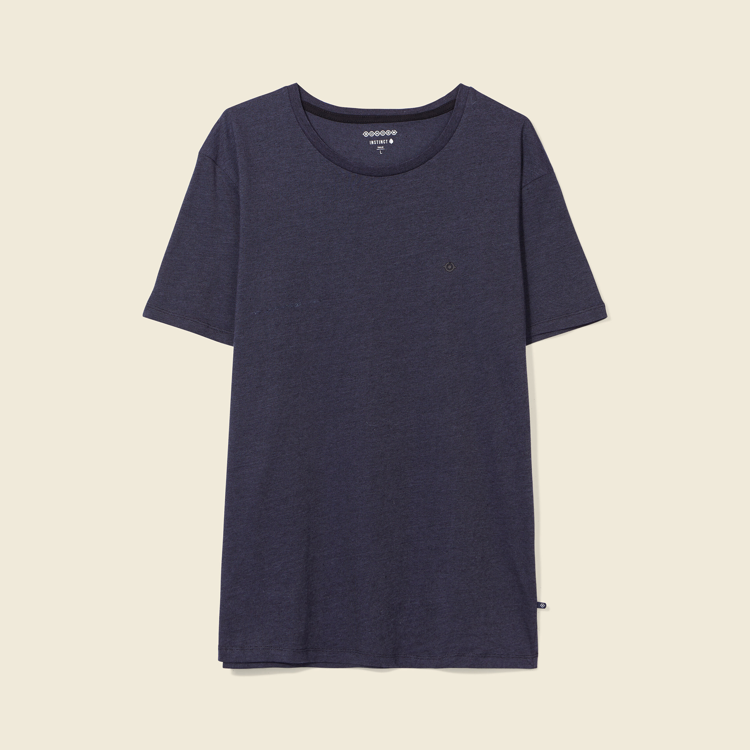 t shirt eco responsable bleu fonce homme T-shirt éco-responsable bleu foncé homme