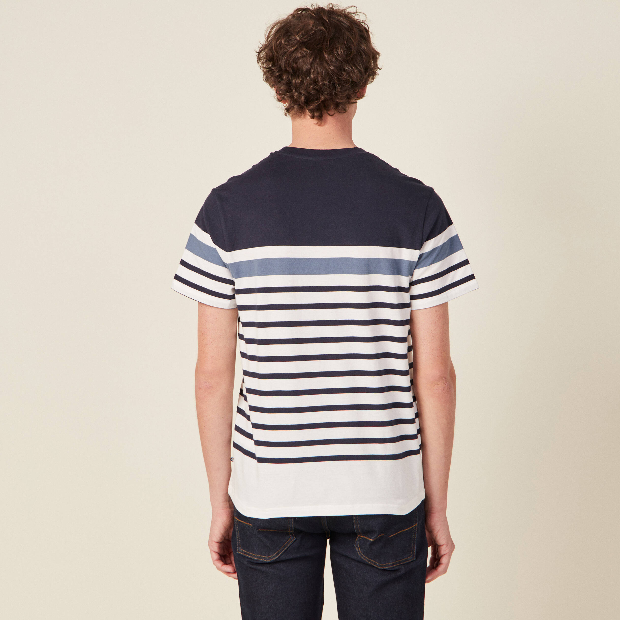 T-shirt manches courtes ecru homme